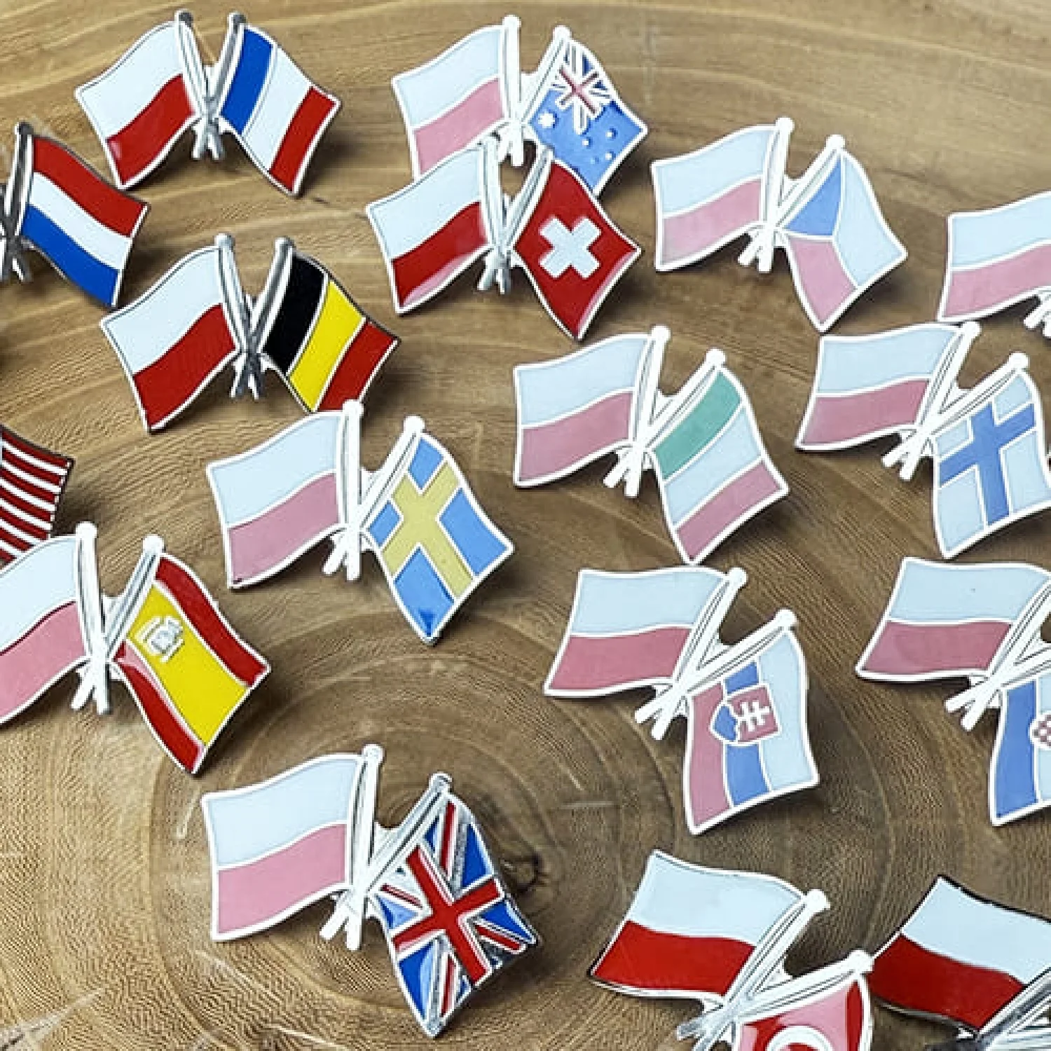 Значок флаг Польши / Канады