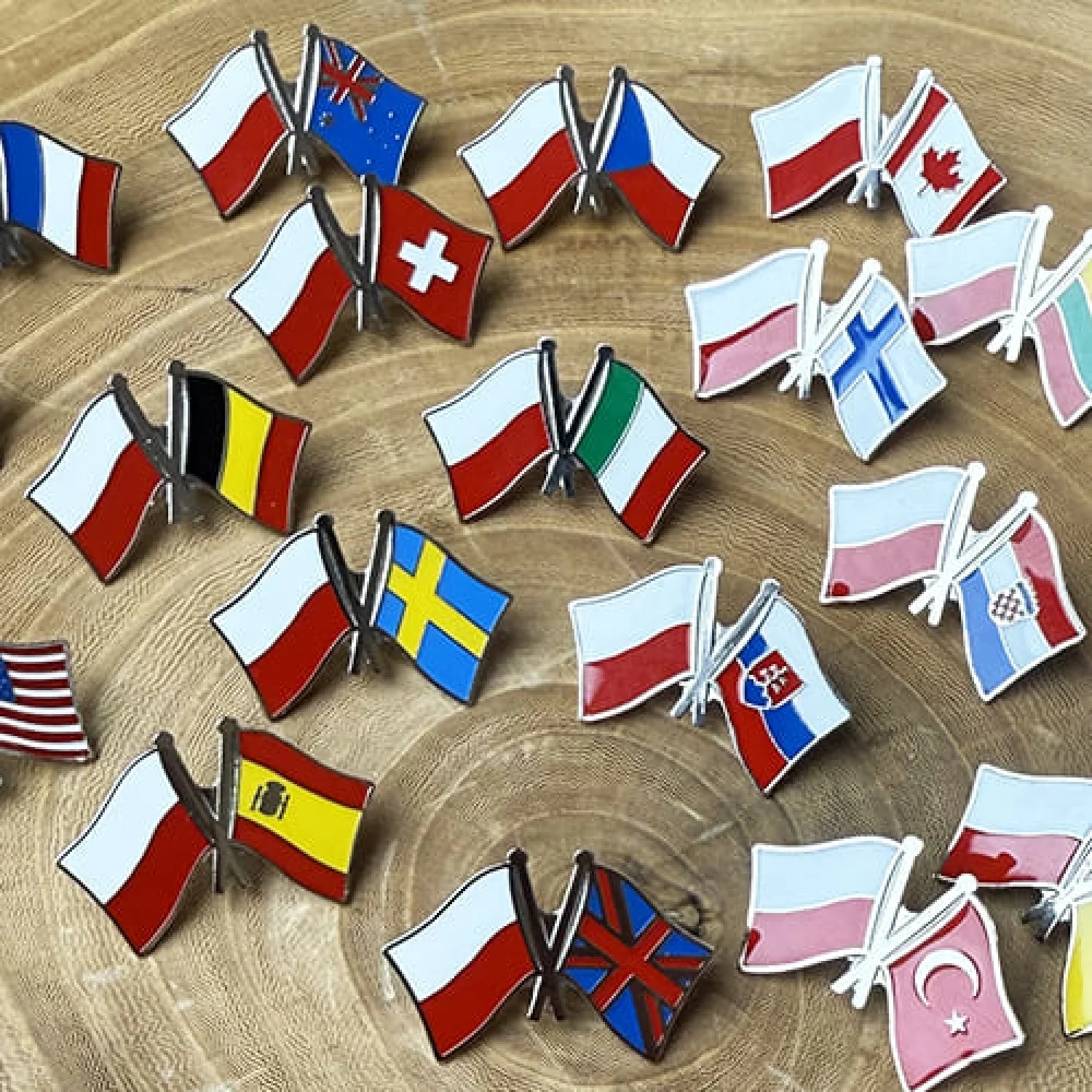 Значок флаг Польши / Бельгии