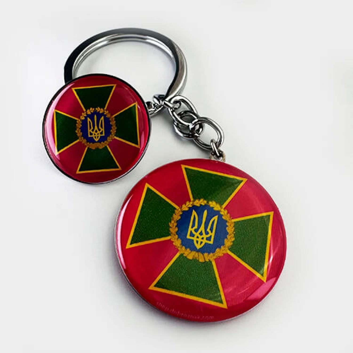 Набір значок+брелок коло ДПСУ