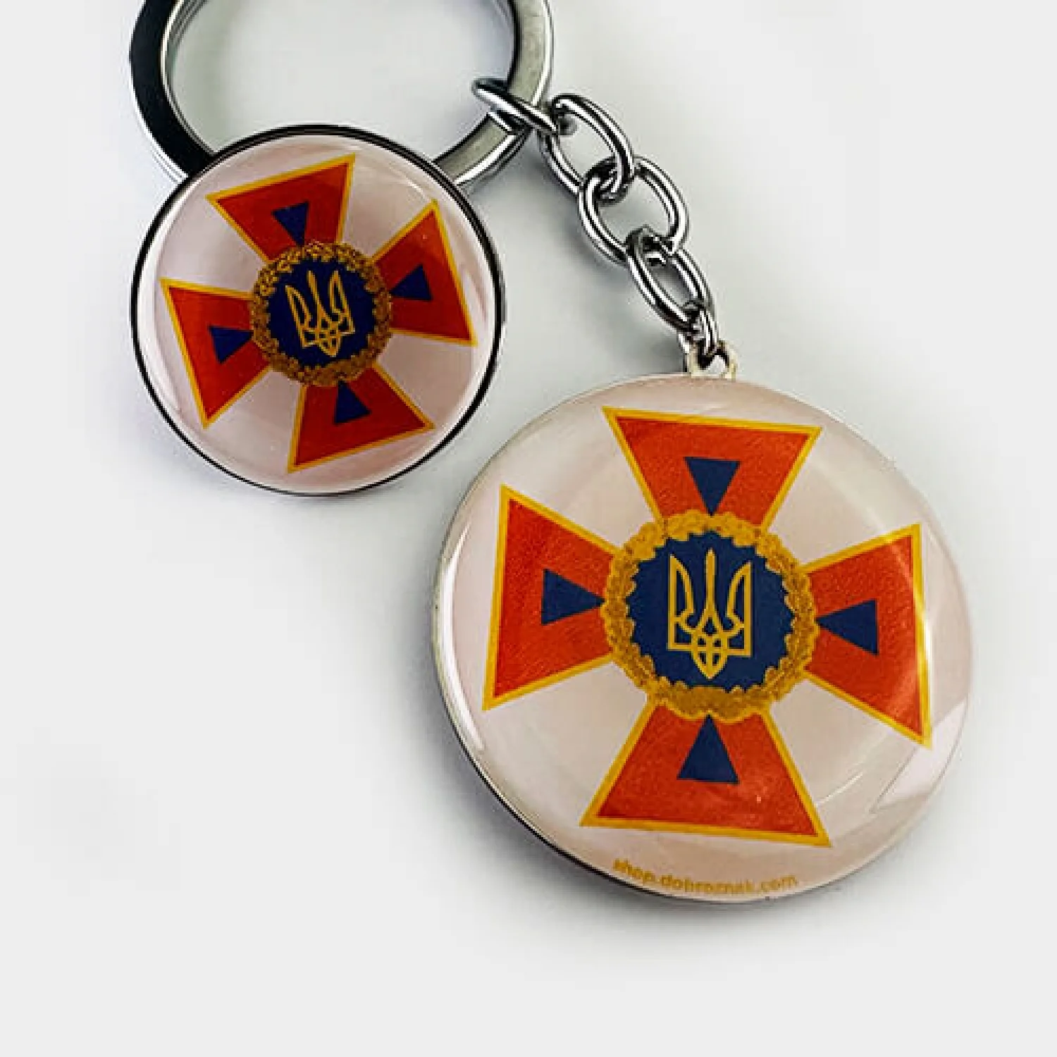 Набір значок+брелок коло ДСНС