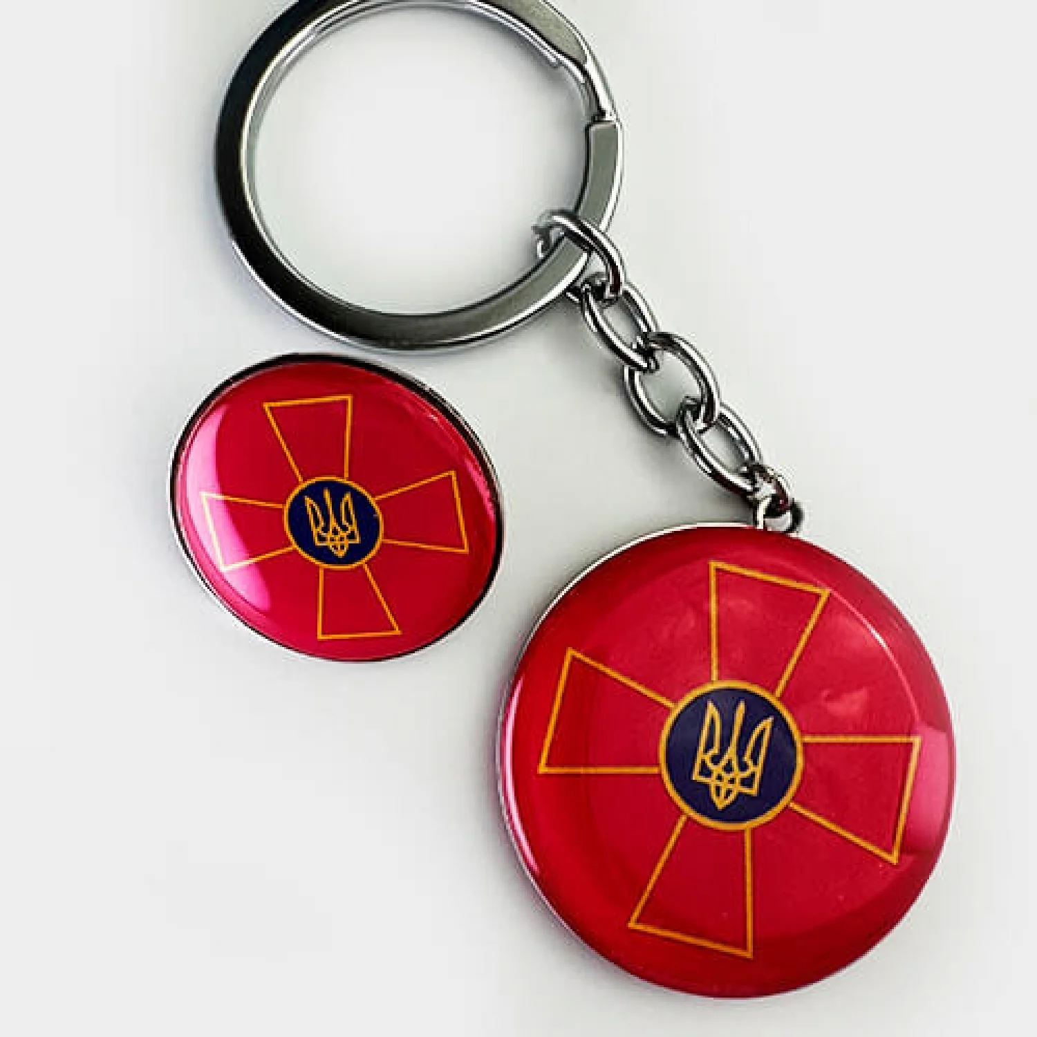 Набор значок+брелок круг ВСУ