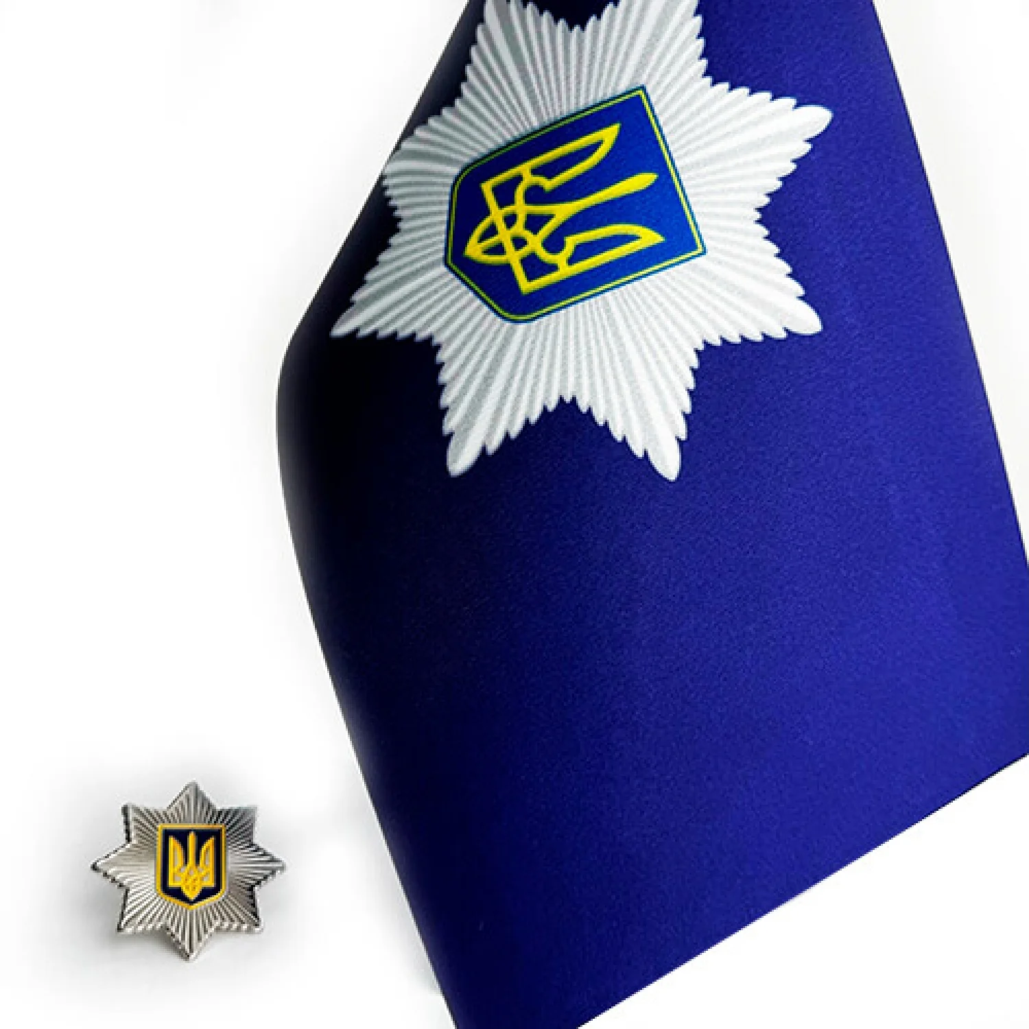 Набор Флажок + Значок Национальной полиции Украины