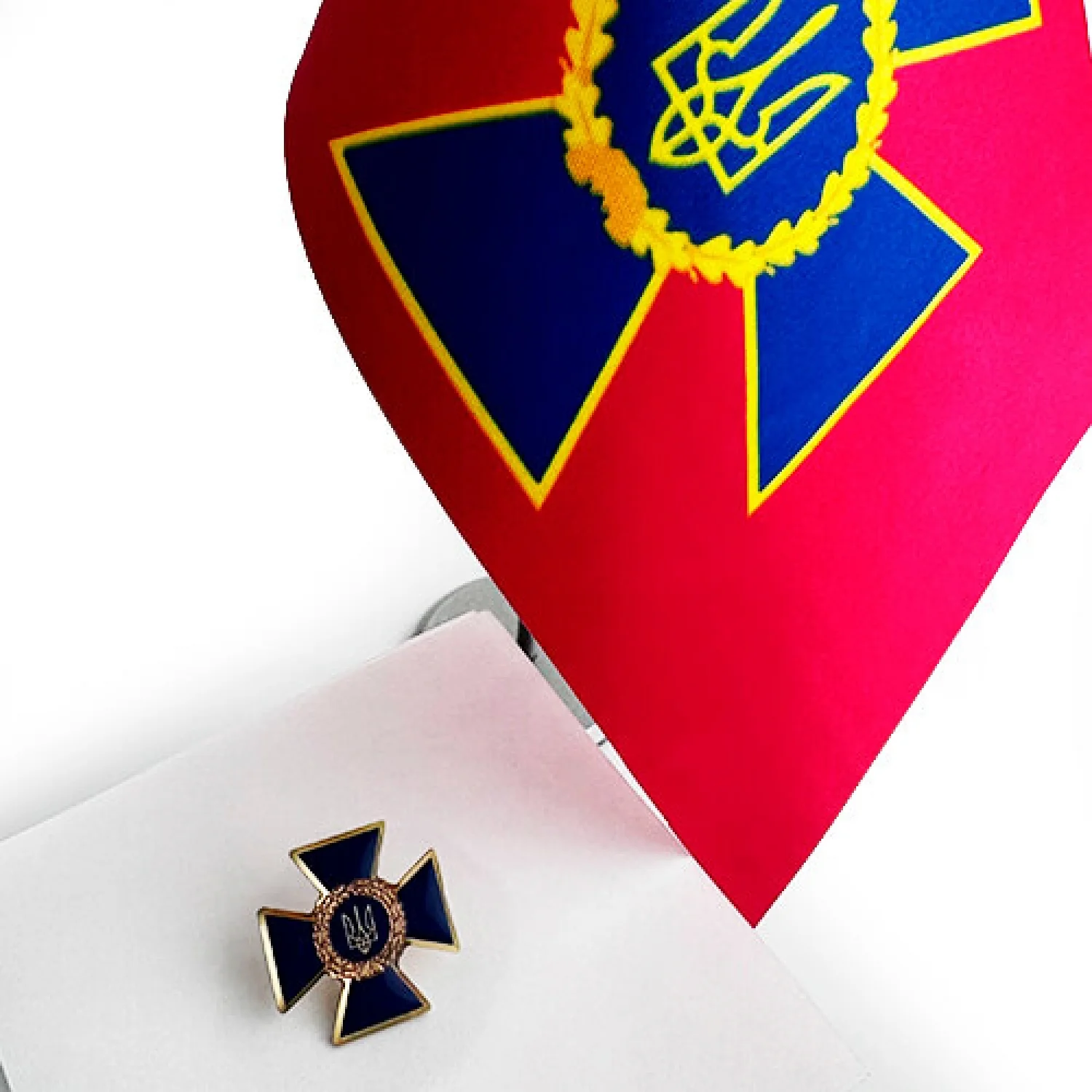 Набор Флажок + Значок Службы безопасности Украины