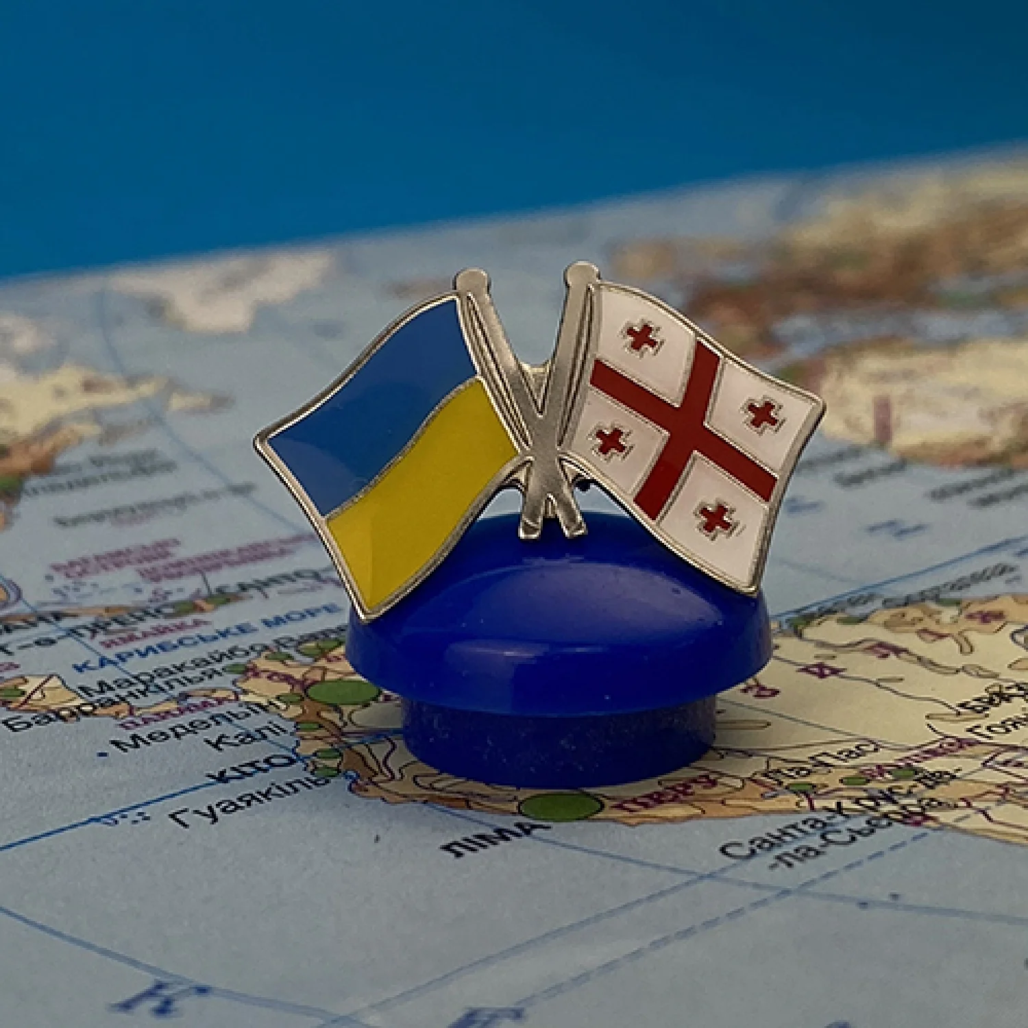 Значок прапори Україна / Грузія