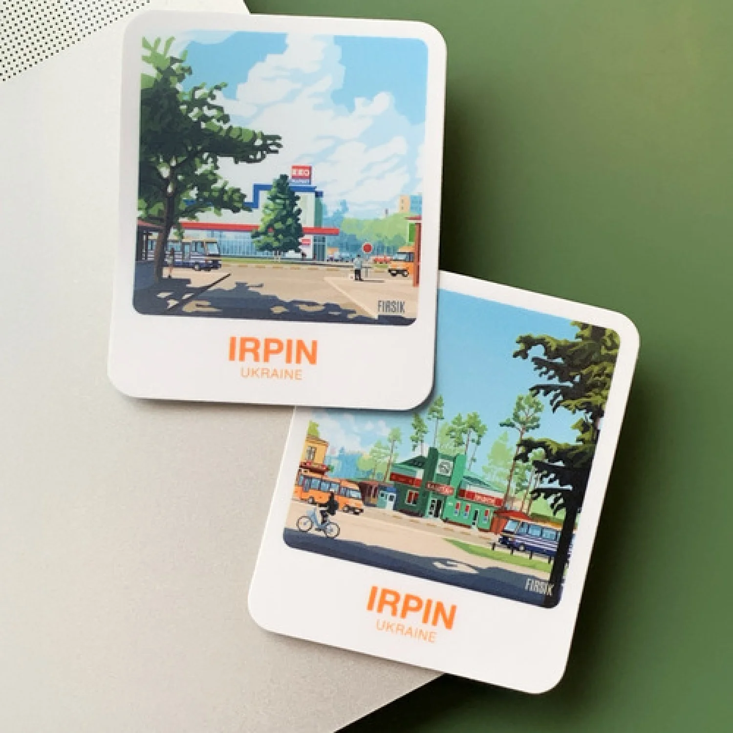 Стікер-палароїд "Ірпінь. Ялинки"