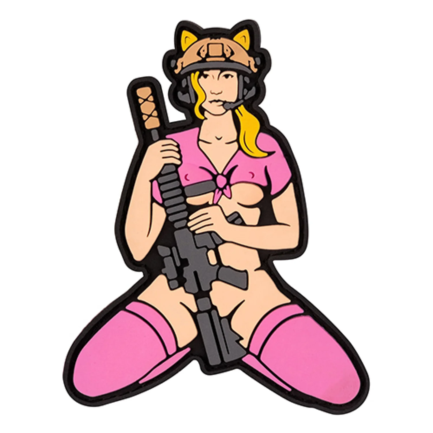 Патч/Шеврон Дівчина-кішка (рожева)