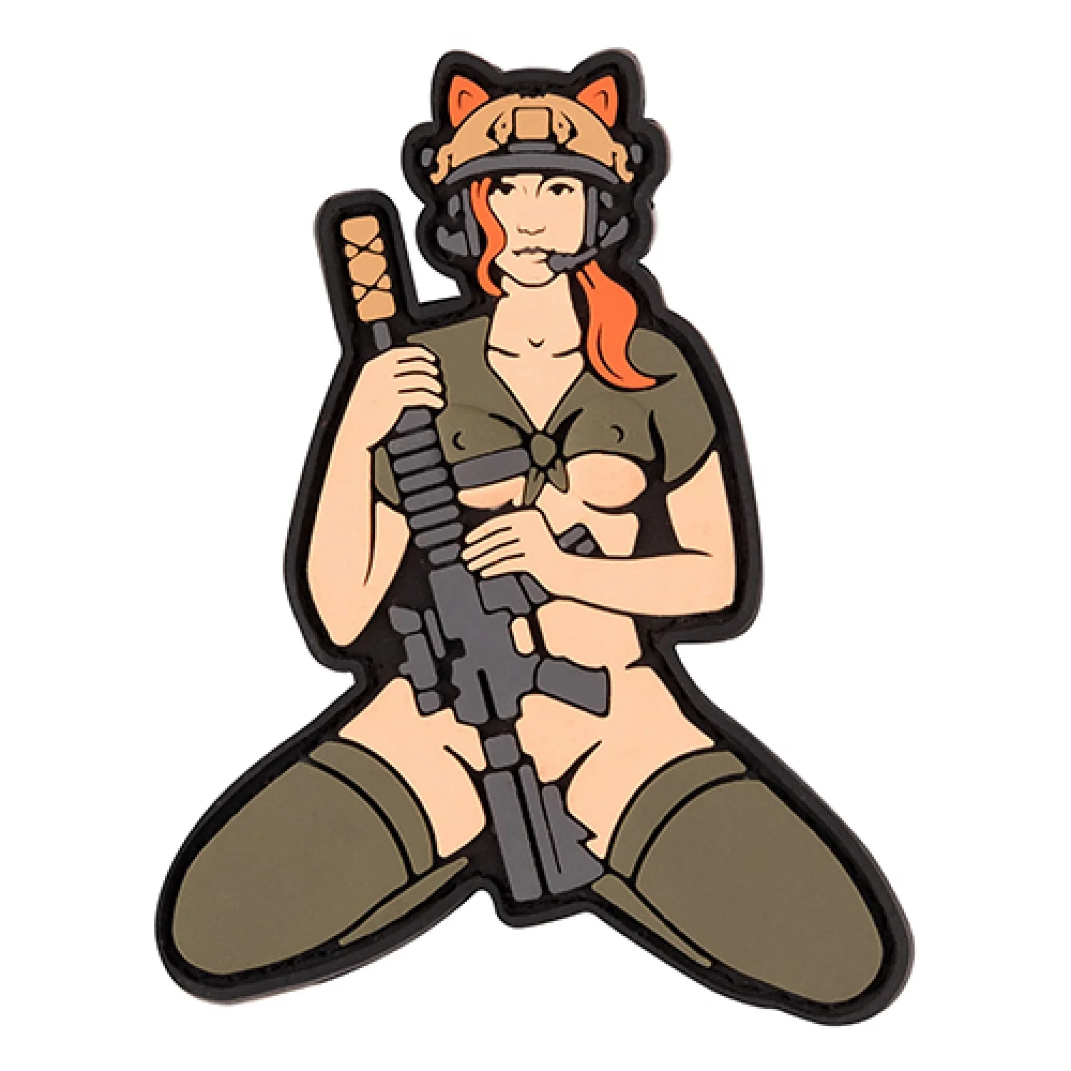 Патч/Шеврон Дівчина-кішка (рижа)