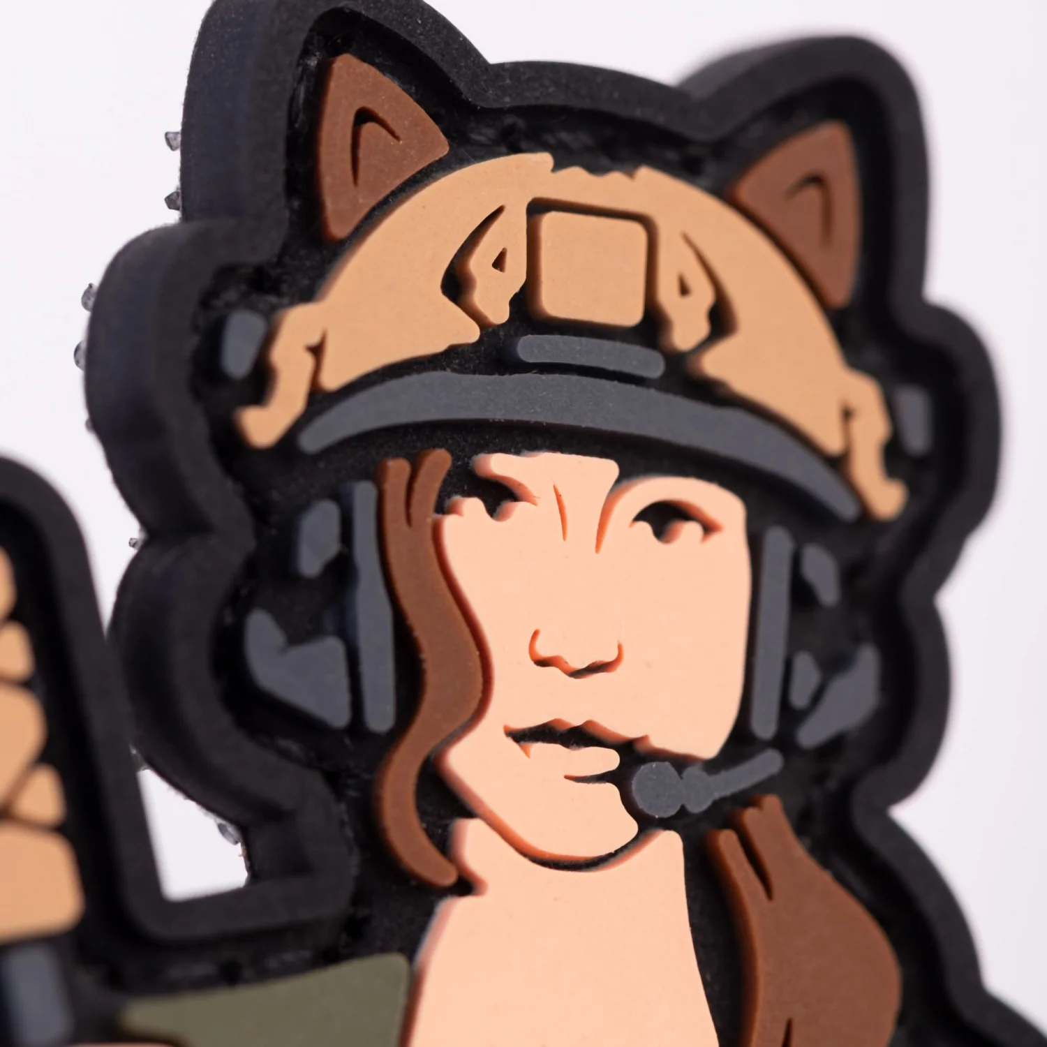 Патч/Шеврон Дівчина-кішка (шатенка)