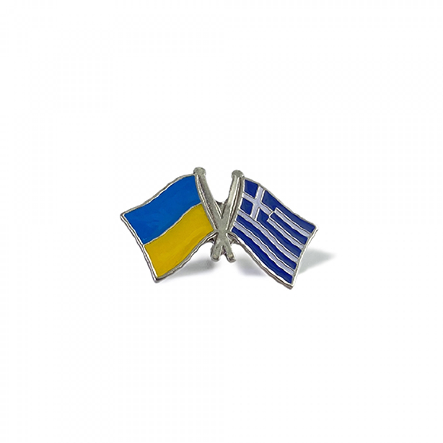 Значок прапори Україна / Греція