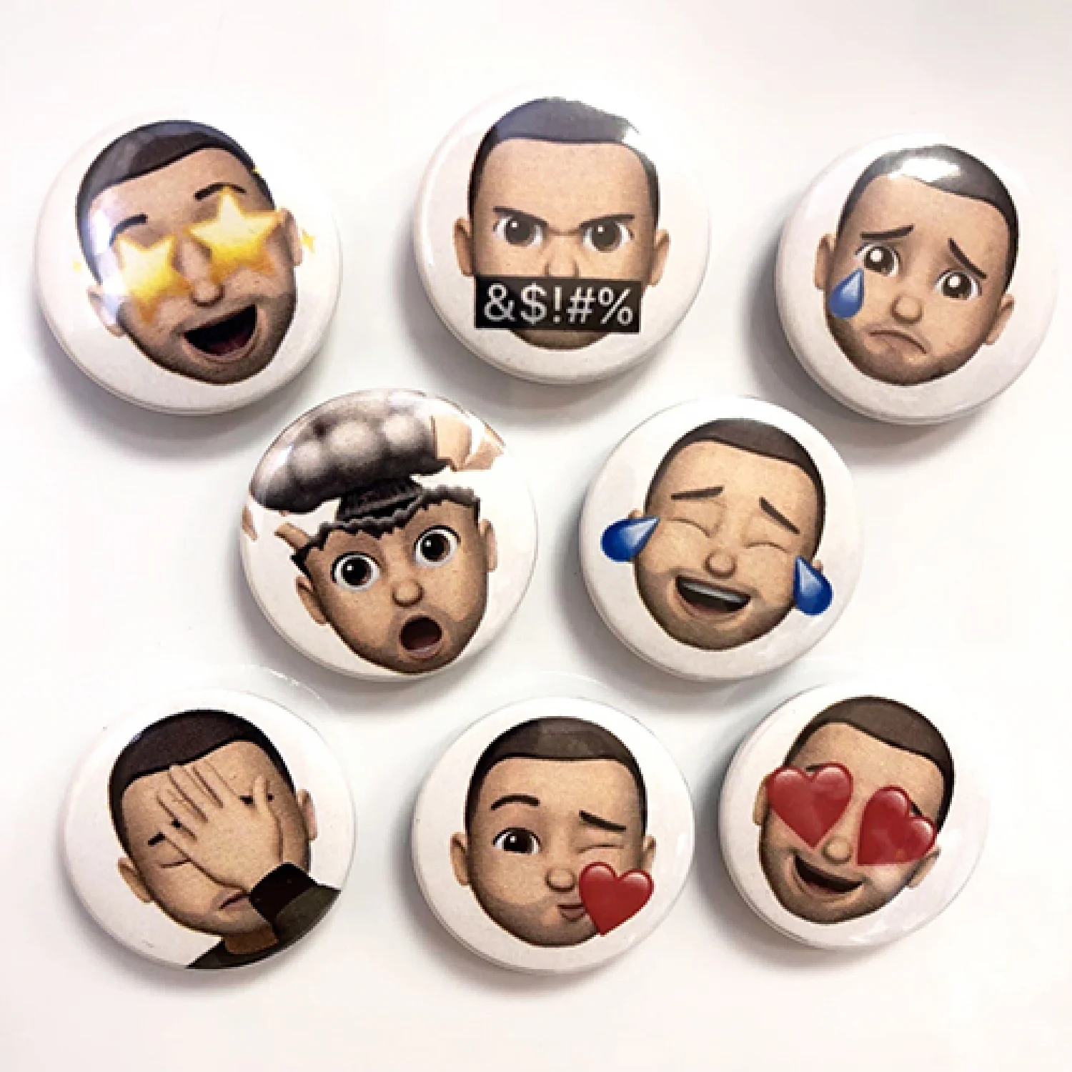 Набір з 8 магнітів Emoji Face