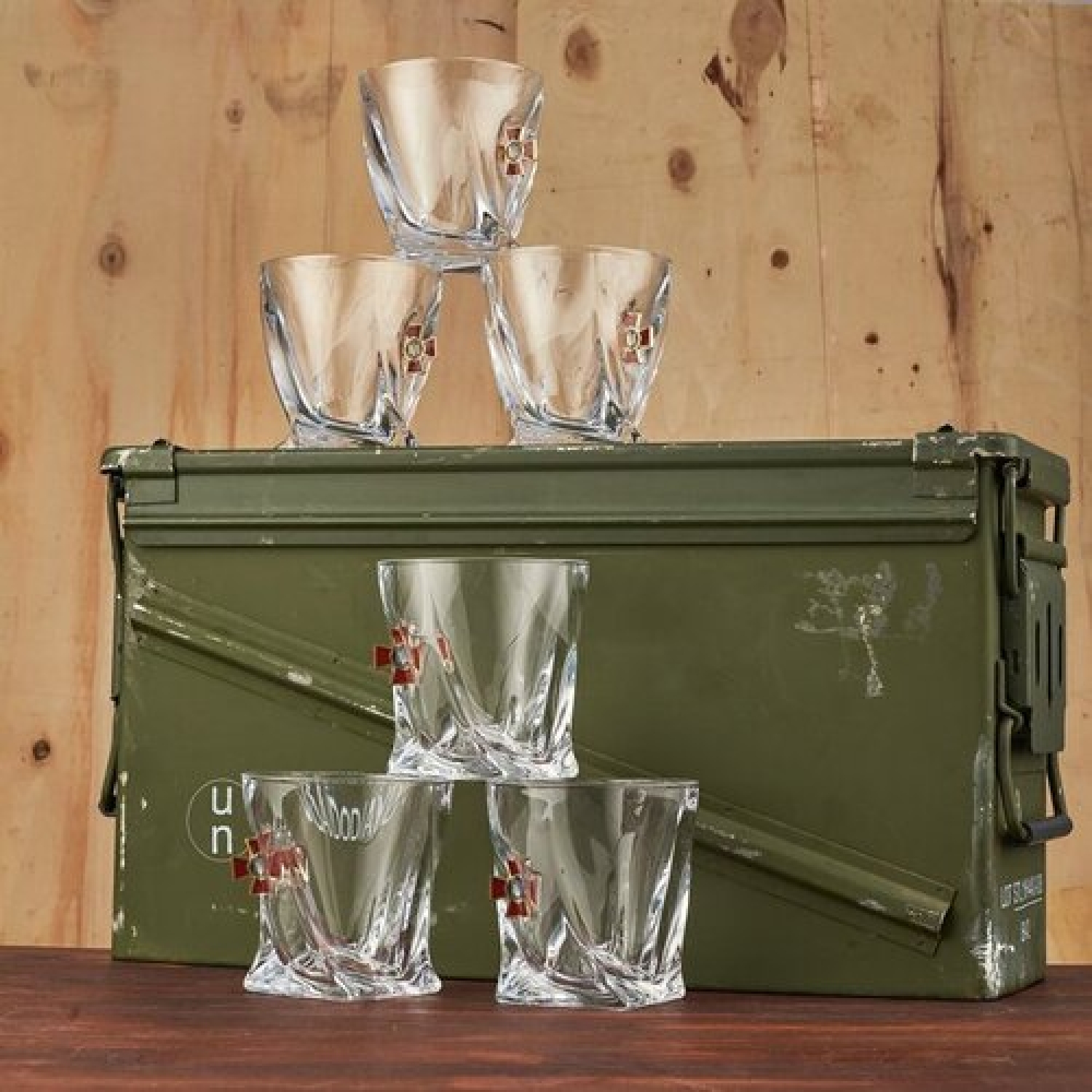 Набор БК большой (хрустальные стаканы Нац Гвардия)