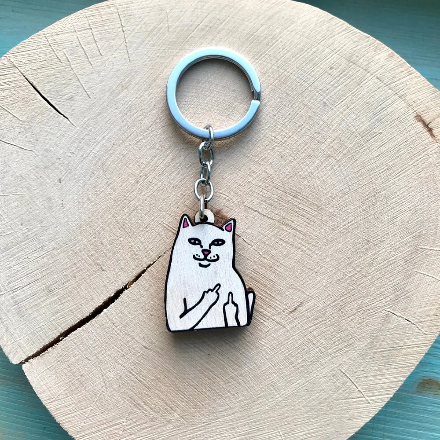 Брелок Котик з факом