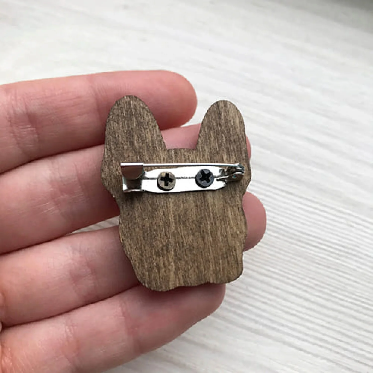 Значок чорний французький бульдог