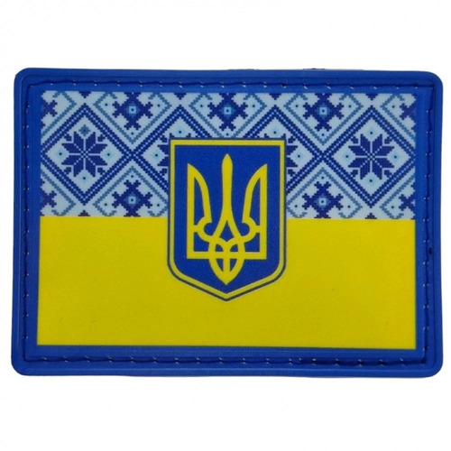 Шеврон прапор України вишиванка з гербом - купити в Україні