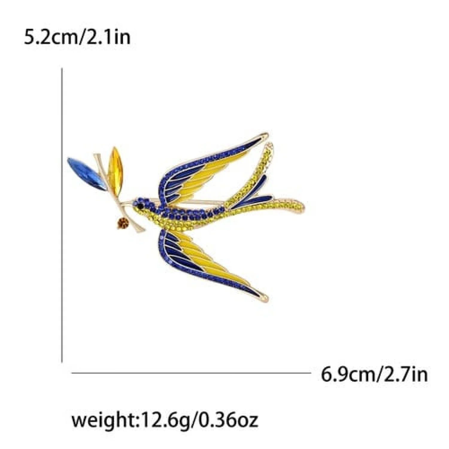 Брошка Птица мира