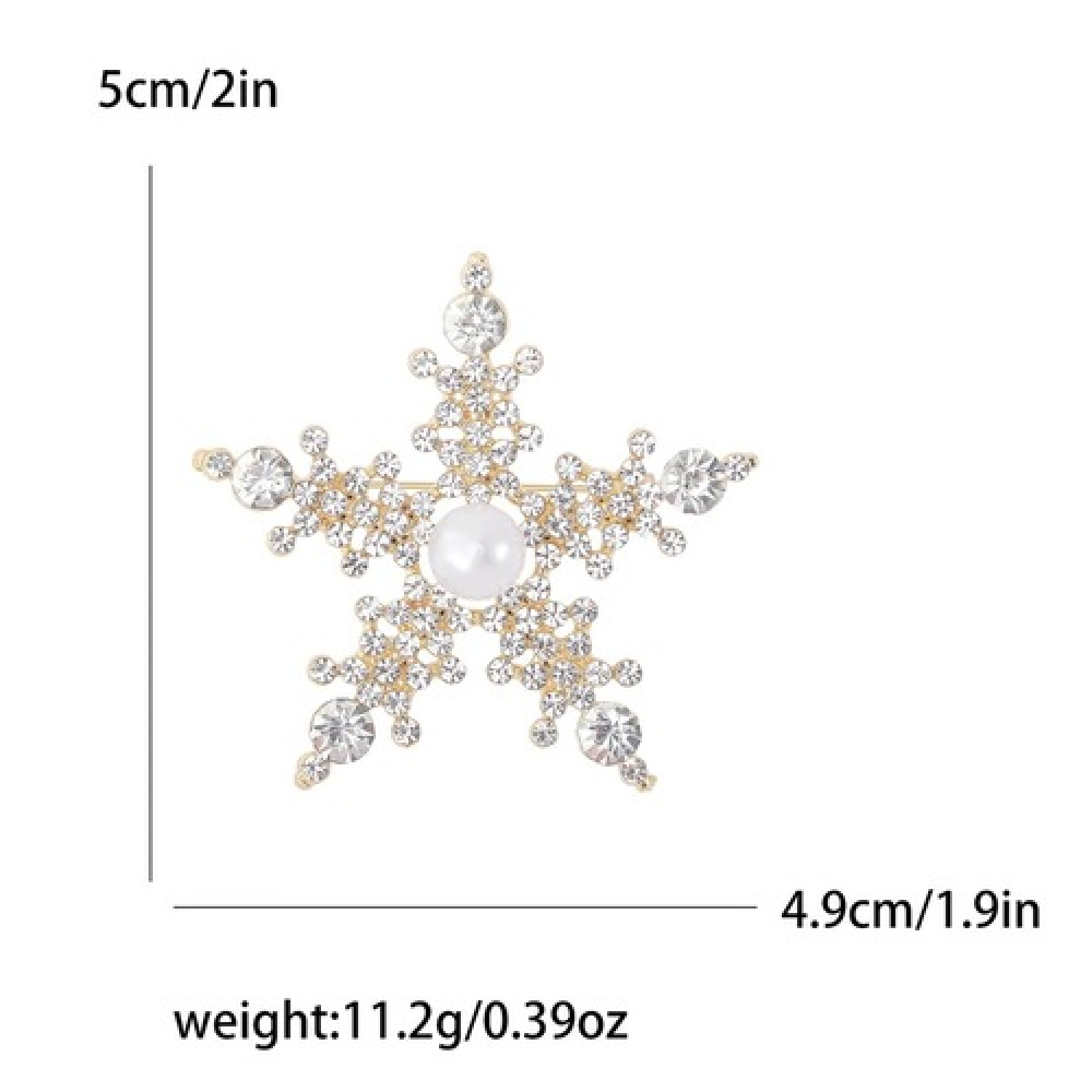 Брош Сніжинка новорічна #22