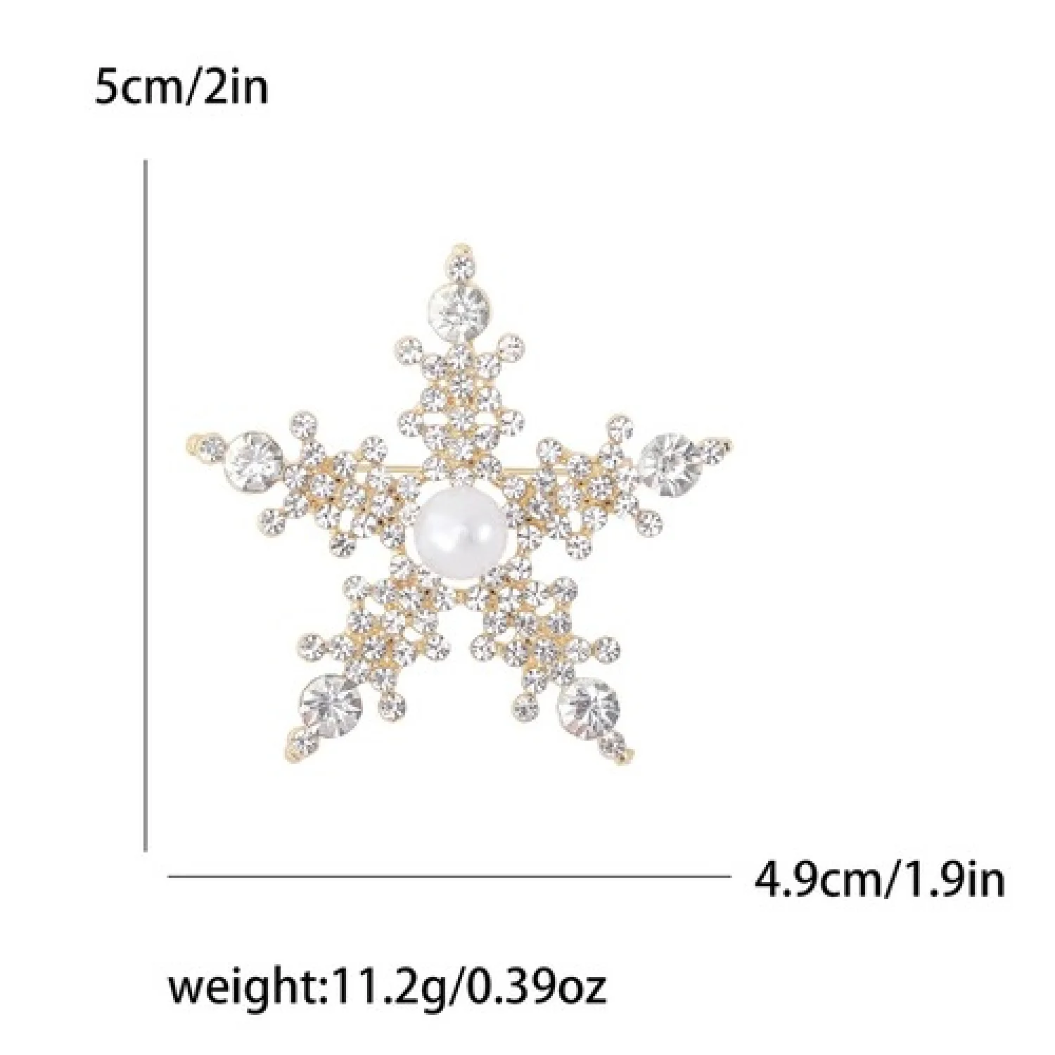Брошь Снежинка новогодняя #22