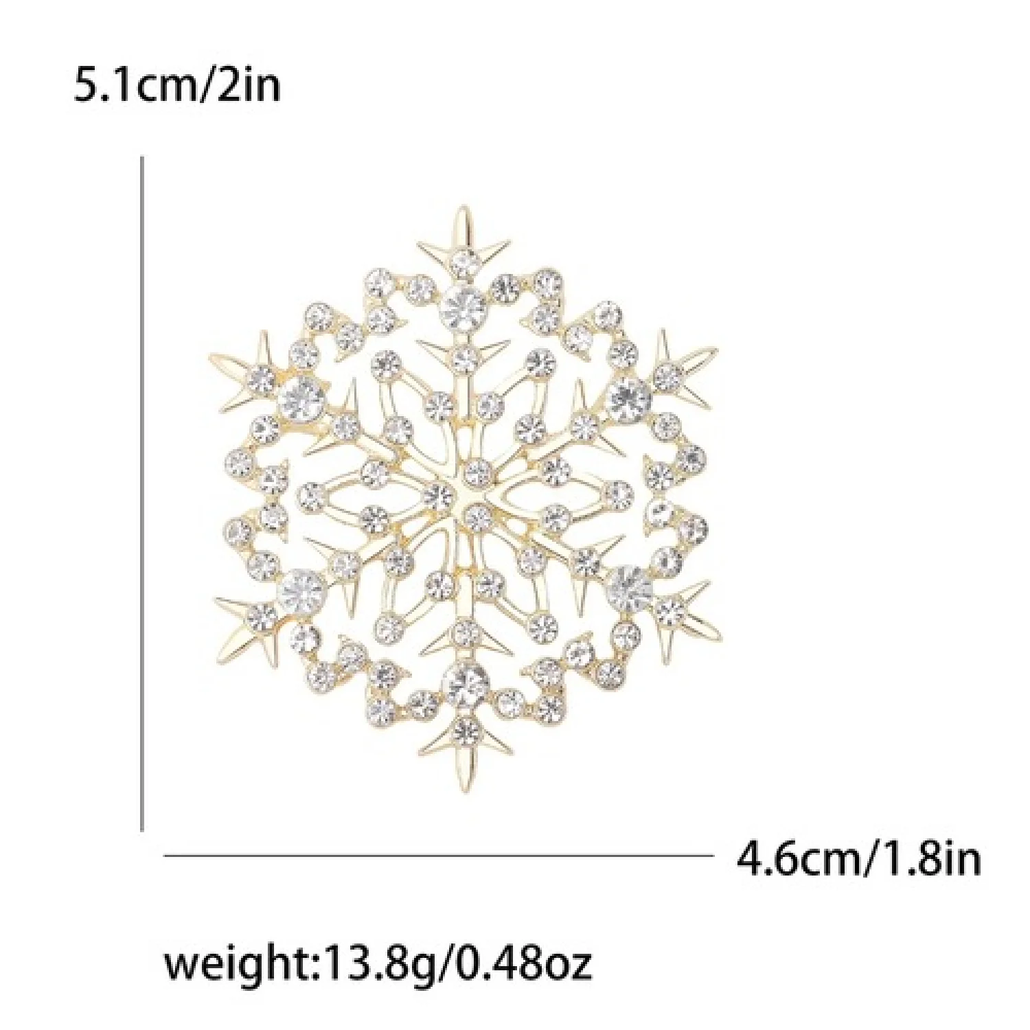 Брошь Снежинка новогодняя #4