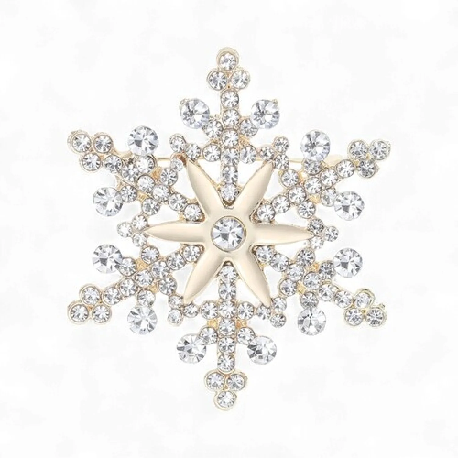 Брошь Снежинка новогодняя #24