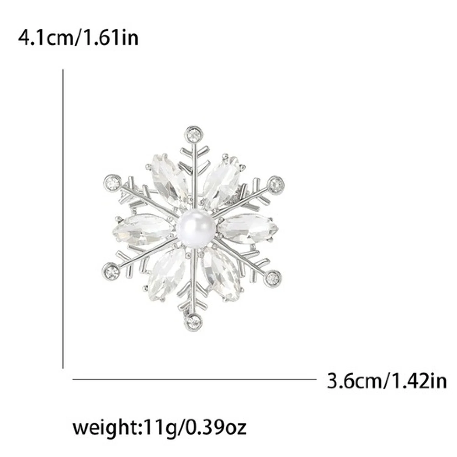 Брошь Снежинка новогодняя #14