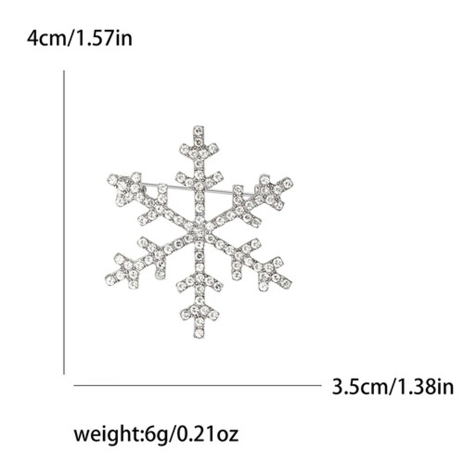 Брош Сніжинка новорічна #10