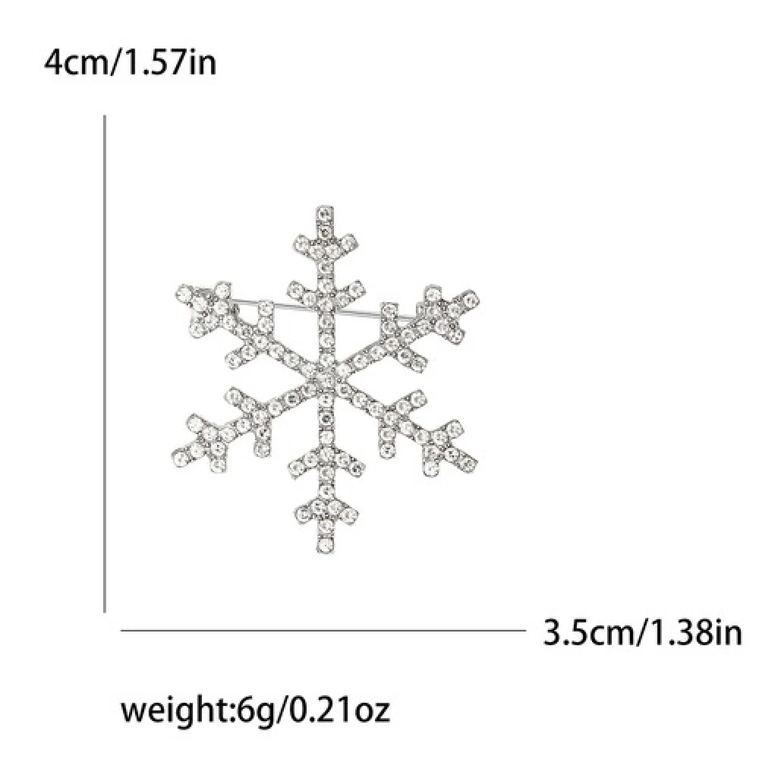 Брошь Снежинка новогодняя #10