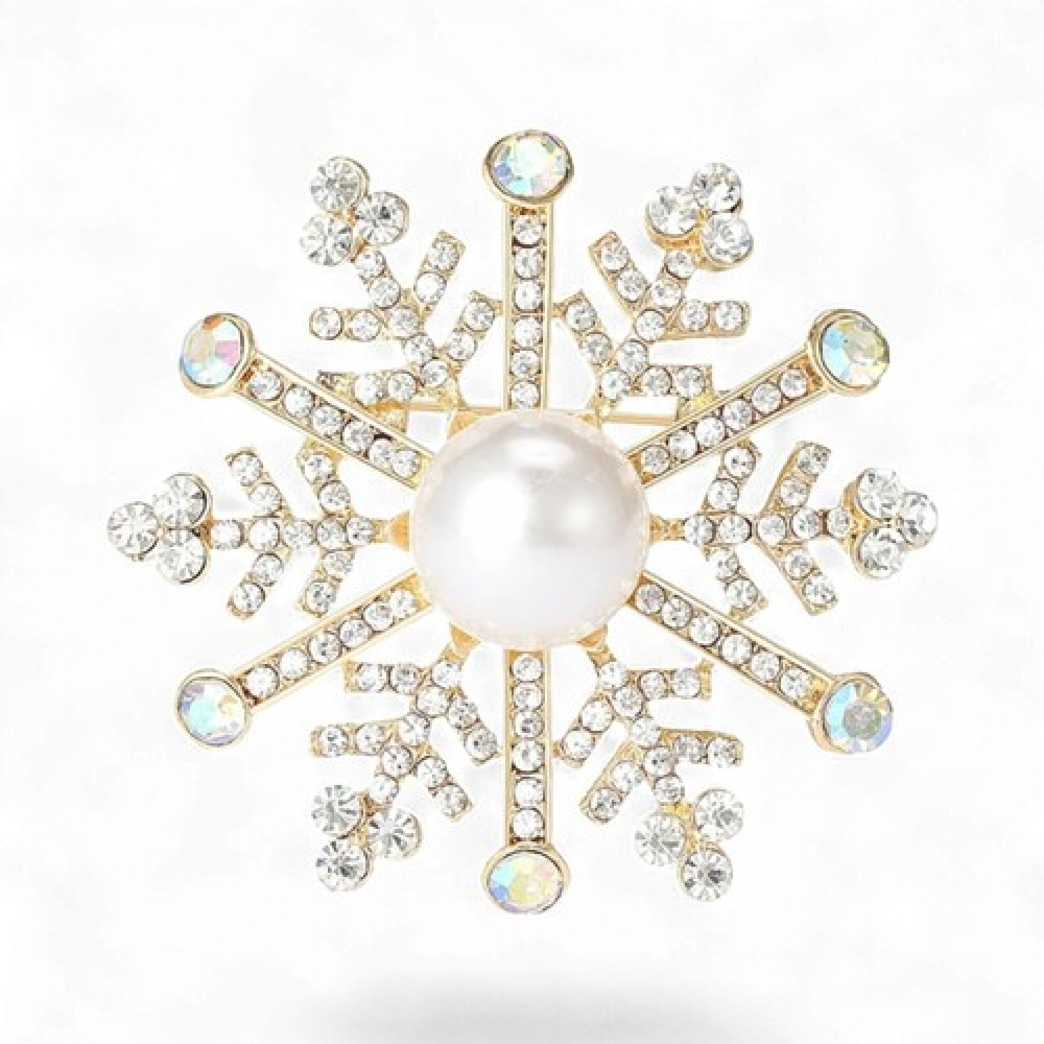 Брош Сніжинка новорічна #8