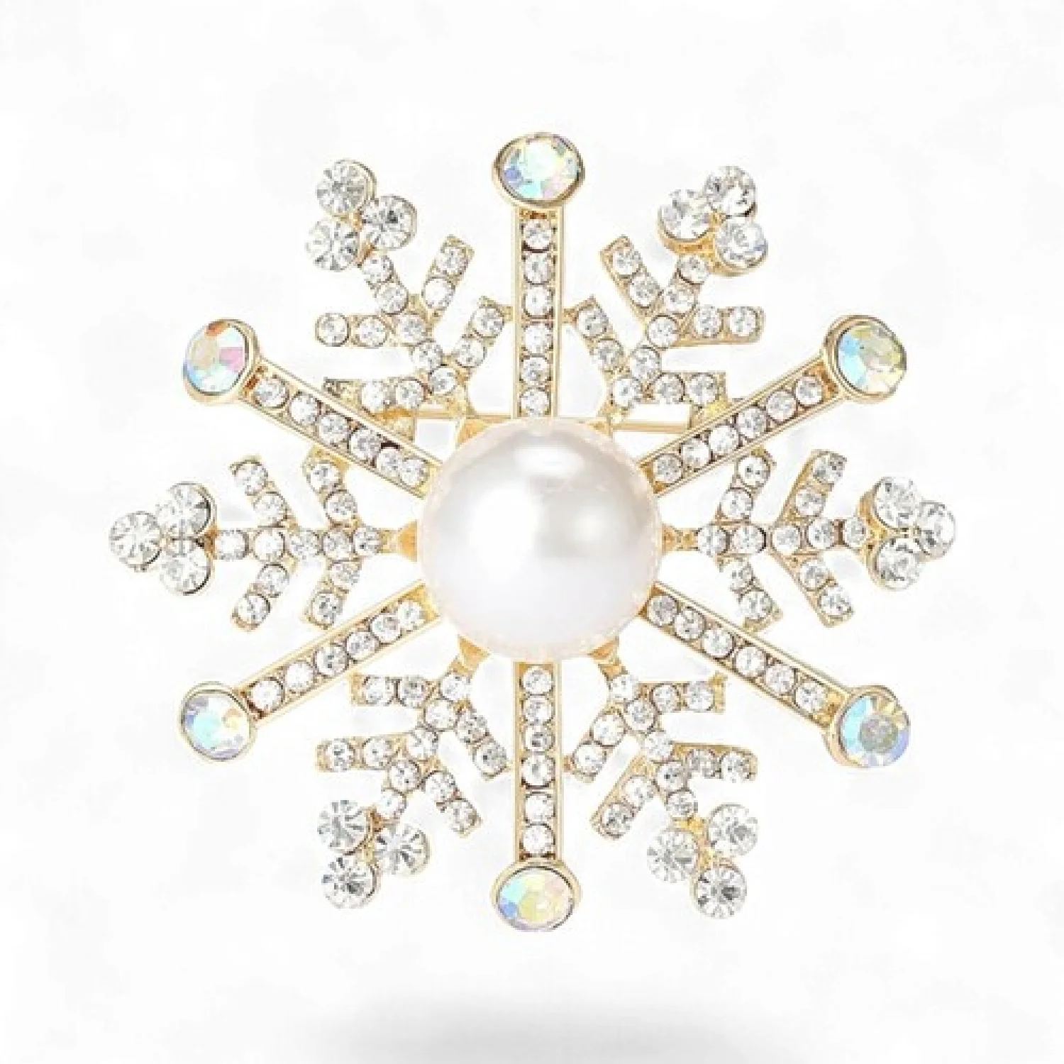 Брошь Снежинка новогодняя #8