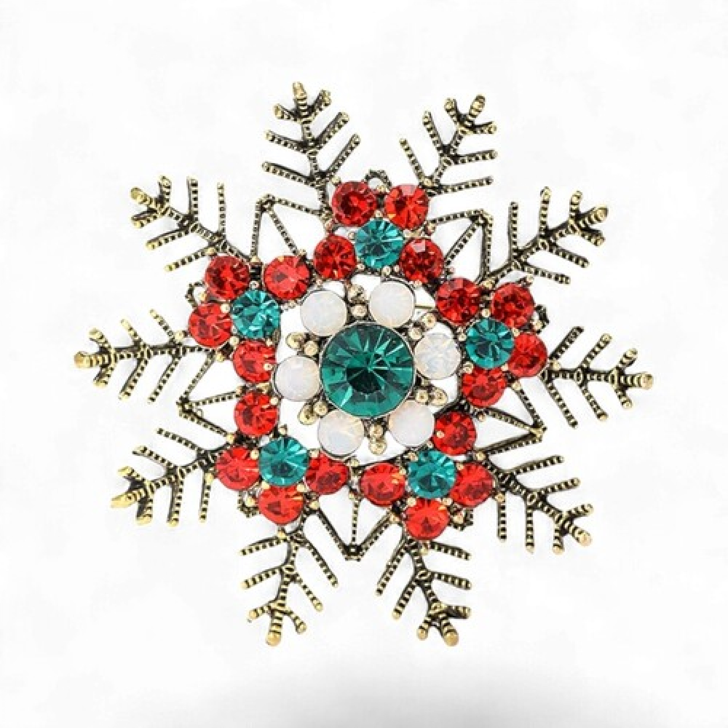 Брош Сніжинка новорічна #12