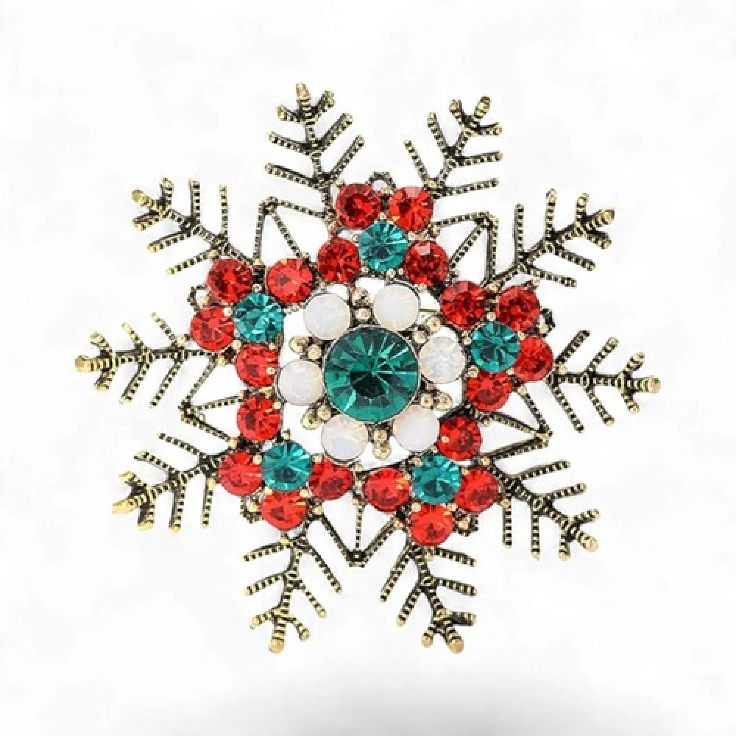 Брошь Снежинка новогодняя #12