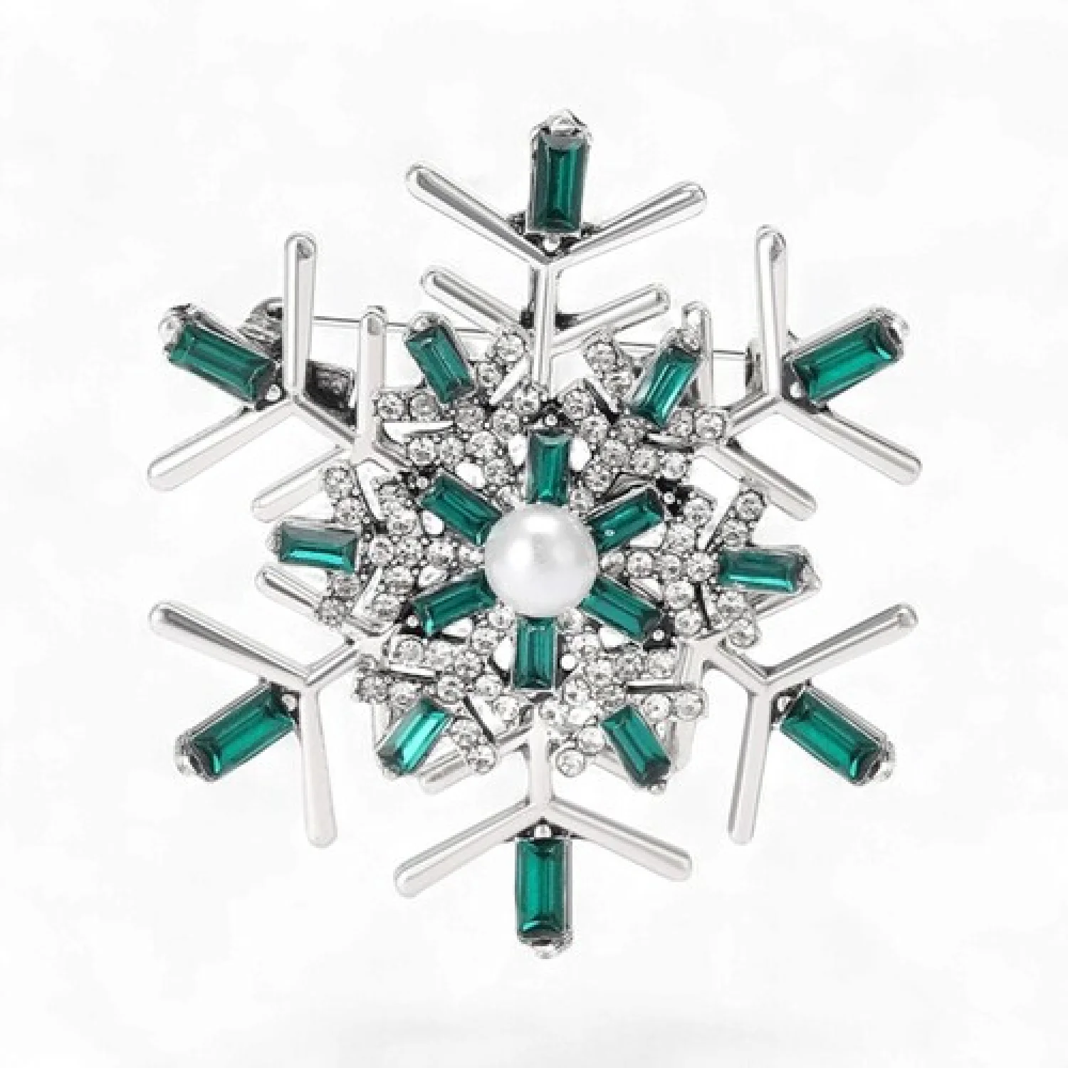 Брошь Снежинка новогодняя #2