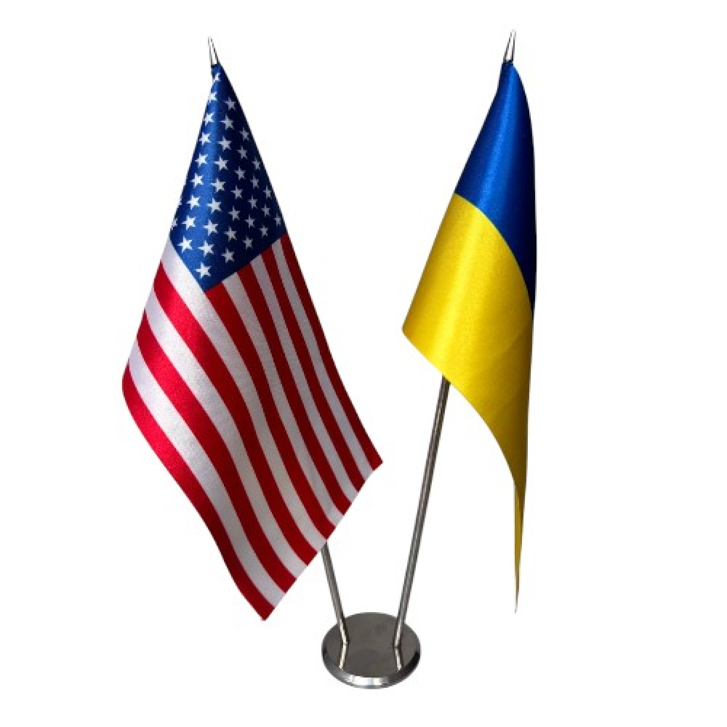 Металевий тримач під 2 прапорці (хром)