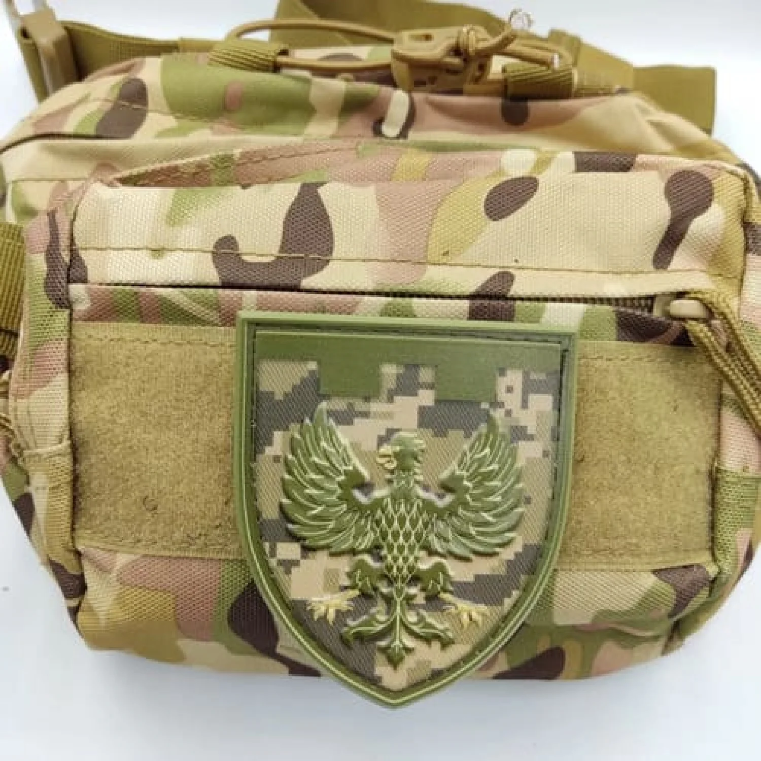 Нашивка ТрО 119 бригади ЗСУ Чернігів піксель олива