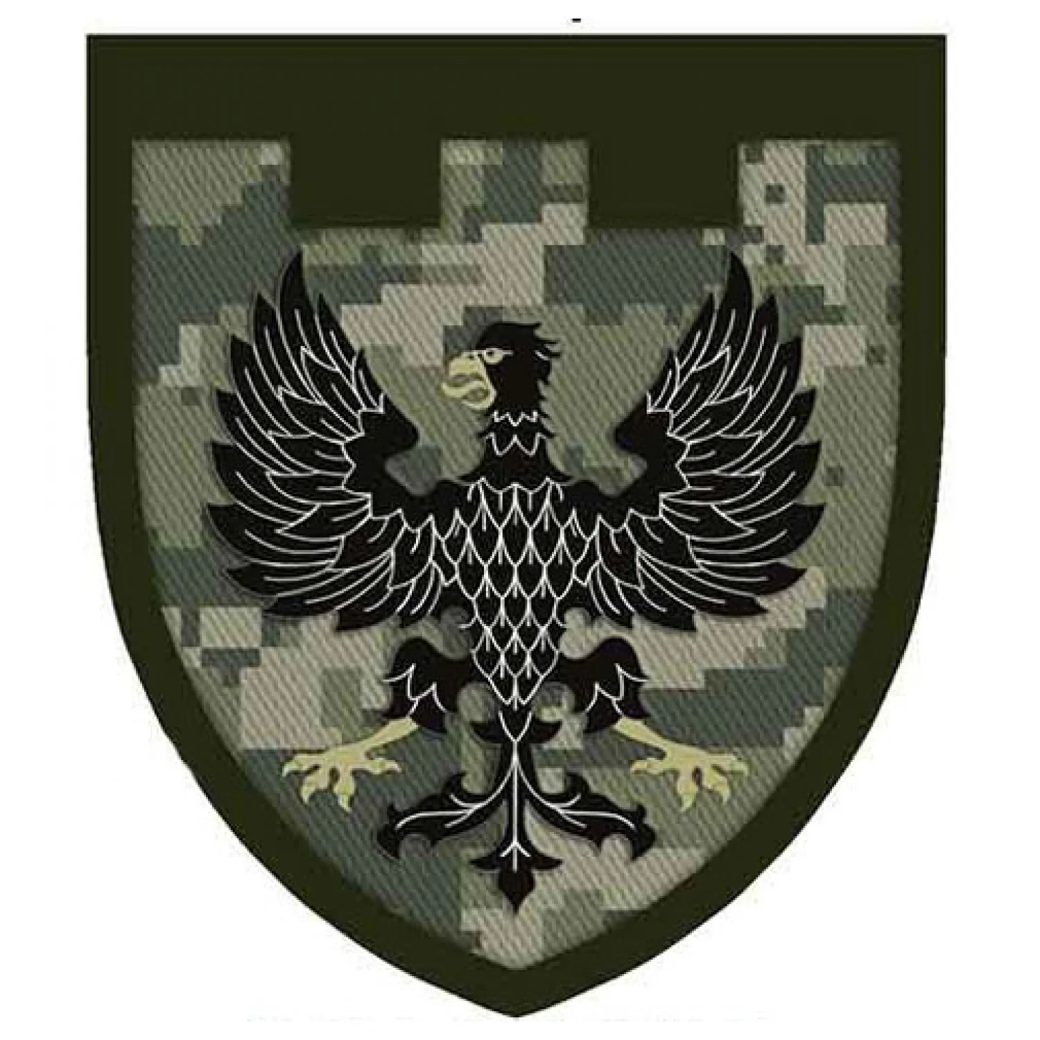 Нашивка ТрО 119 бригади ЗСУ Чернігів піксель