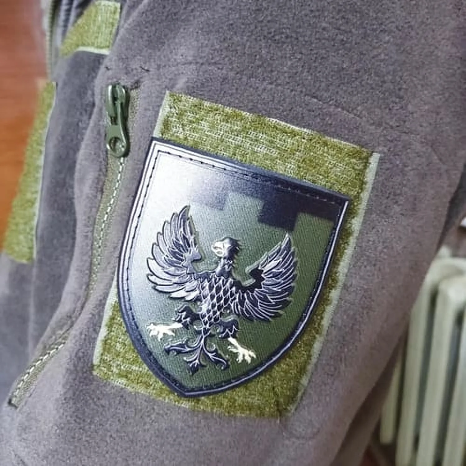 Нашивка ТрО 119 бригади ЗСУ Чернігів темна олива