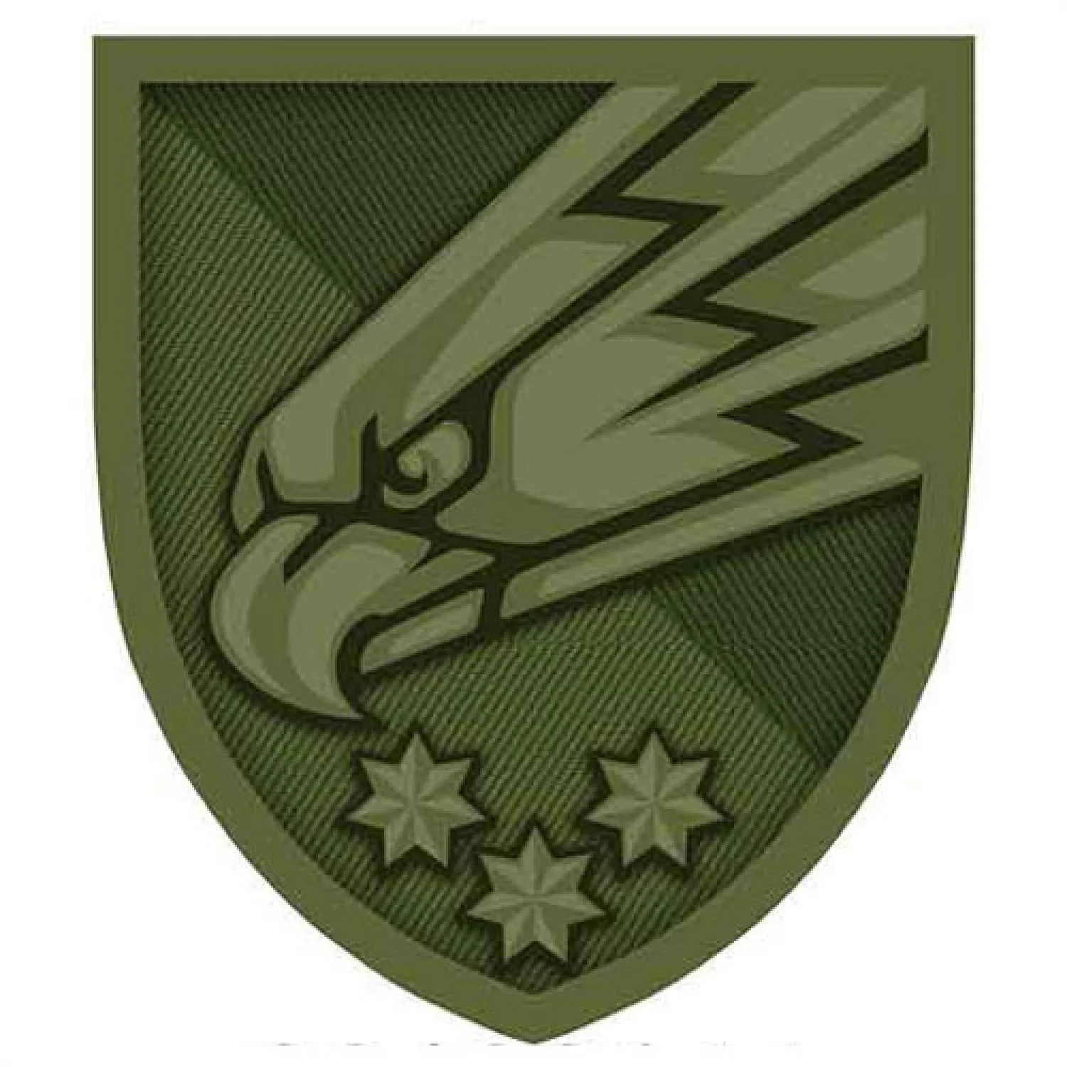 Нашивка ЗСУ 25 окрема повітряно-десантна бригада олива