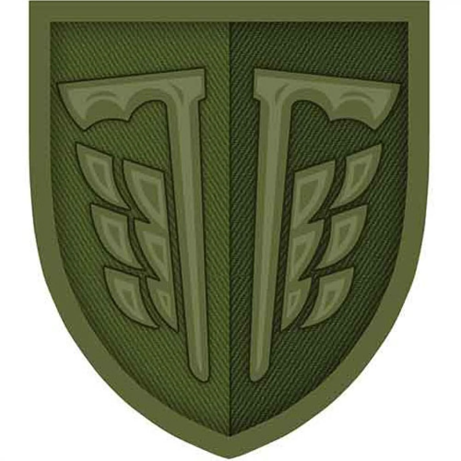 Нашивка ВСУ 77 отдельная аэромобильная бригада олива