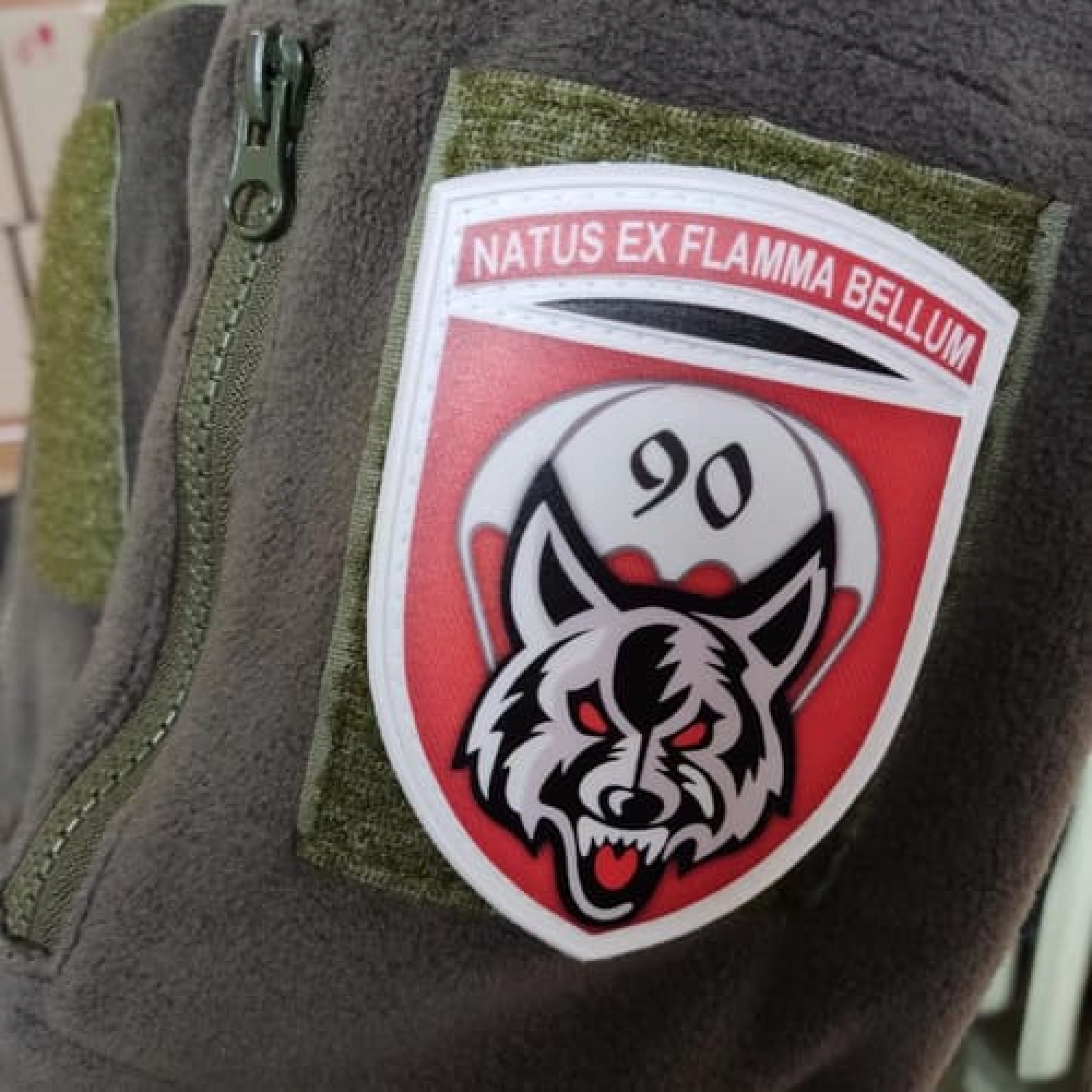 Нашивка ВСУ Natus ex flamma bellum 90