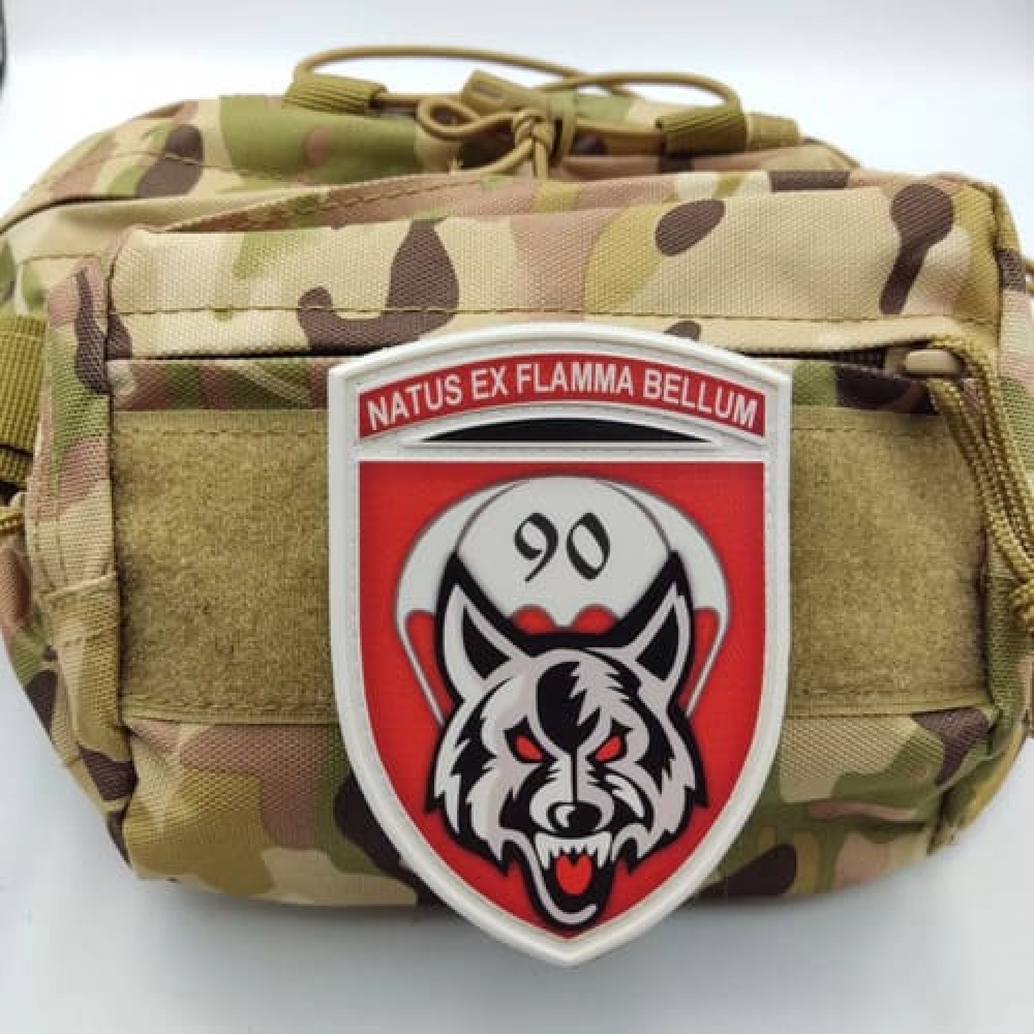 Нашивка ВСУ Natus ex flamma bellum 90