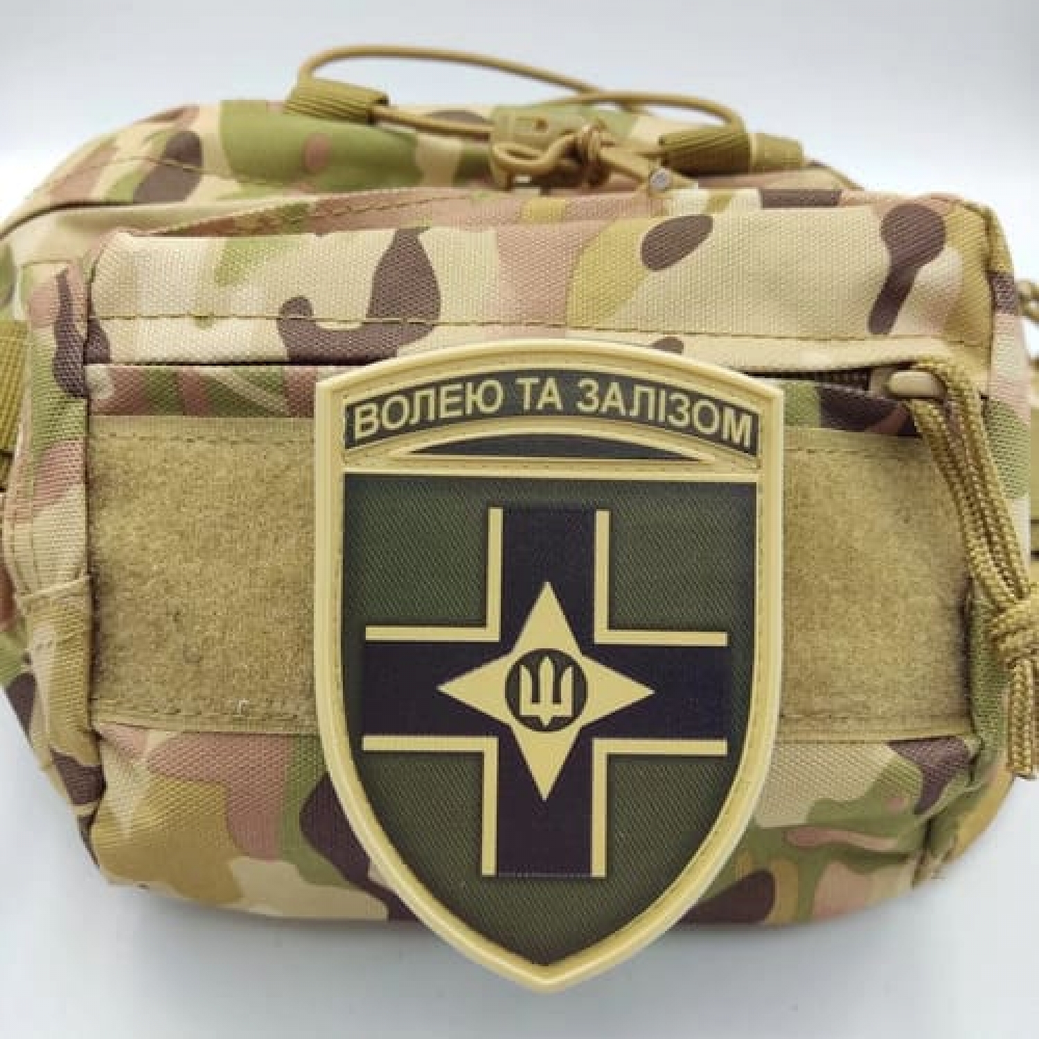 Нашивка ВСУ Волей и железом олива