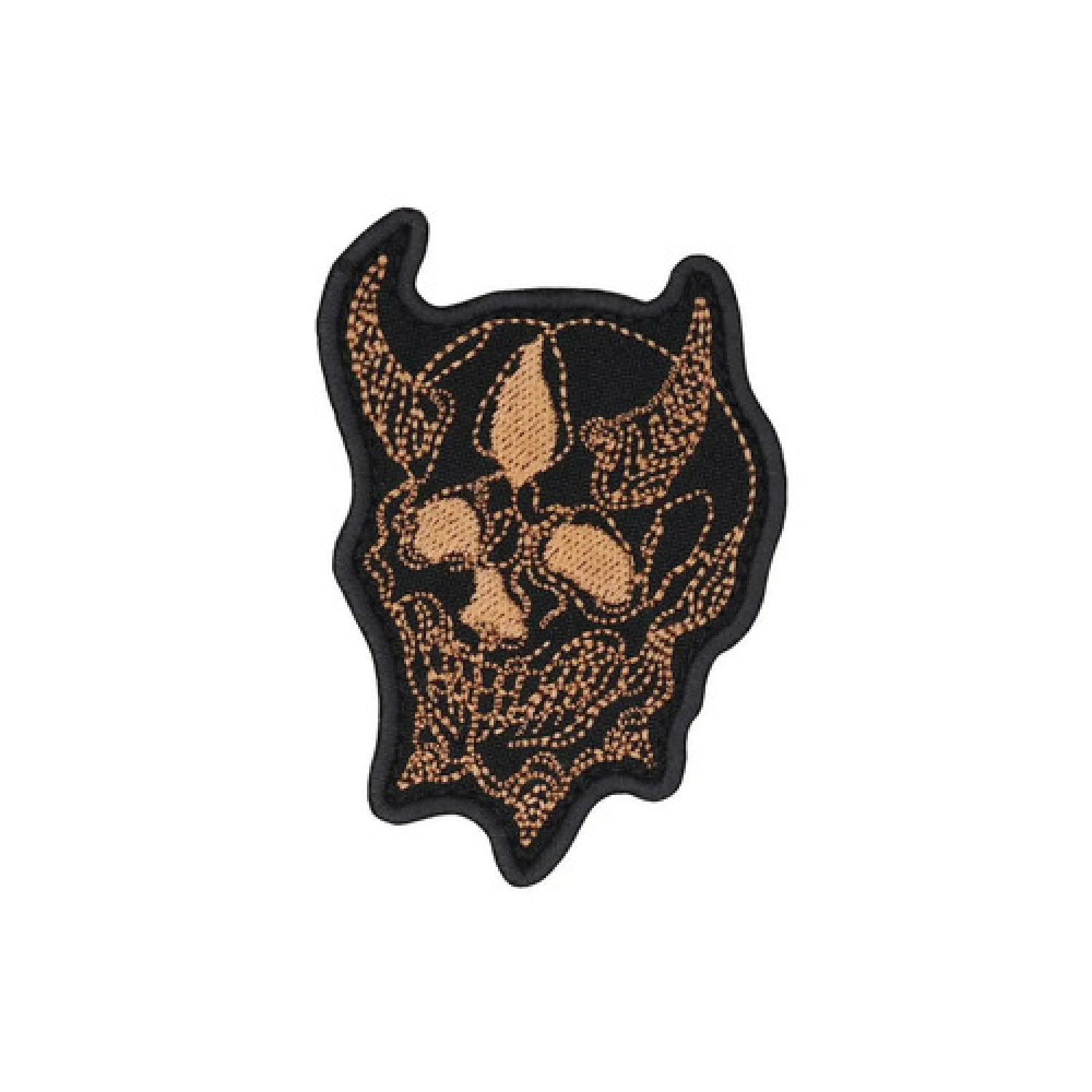 Вишитий патч "NS Skull gold"