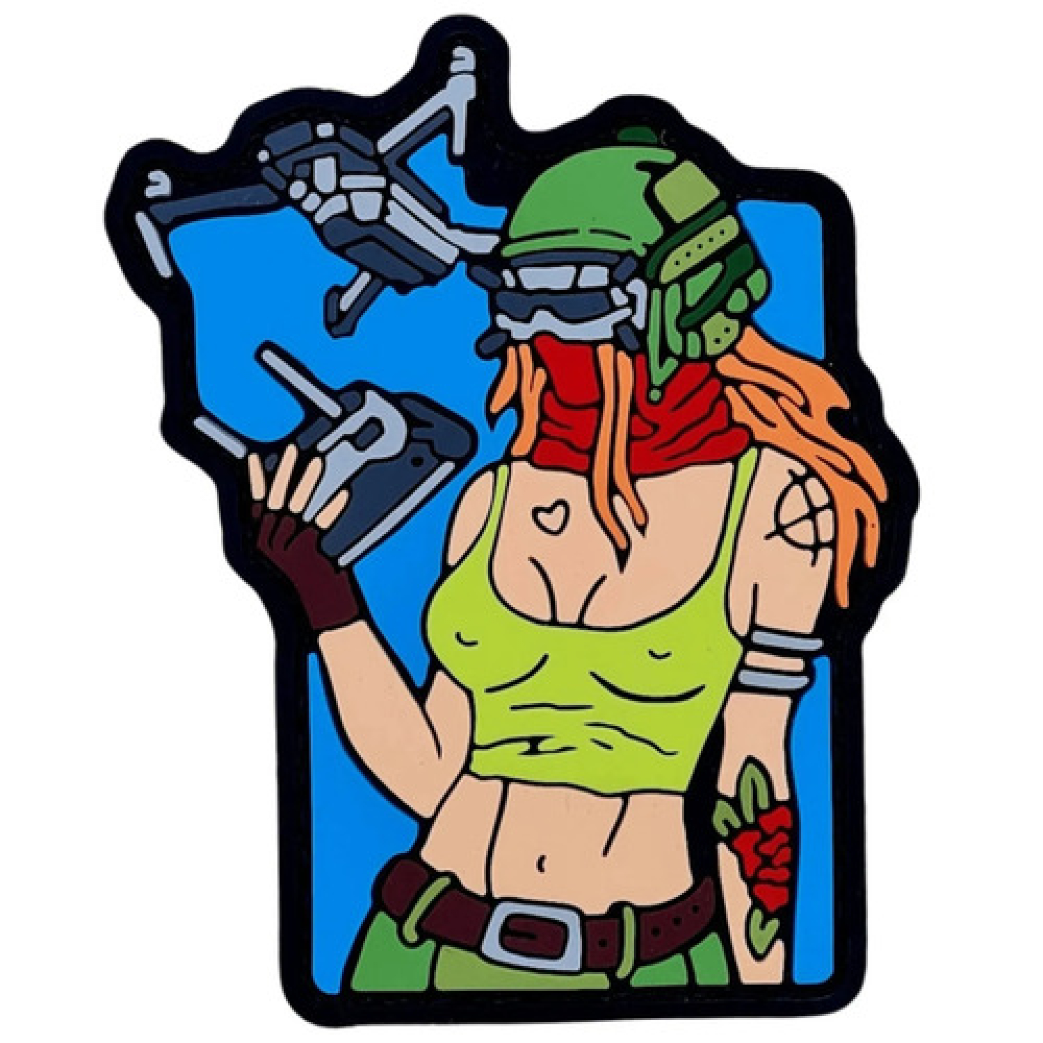 ПВХ Патч "Tactical Girl" Blue