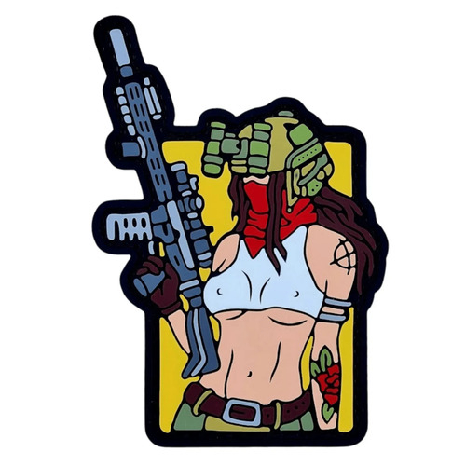 ПВХ Патч "Tactical Girl" Yellow