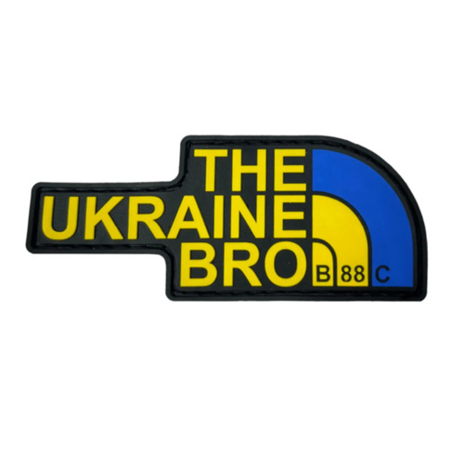 ПВХ патч "THE UKRAINE BRO" сине-желтый