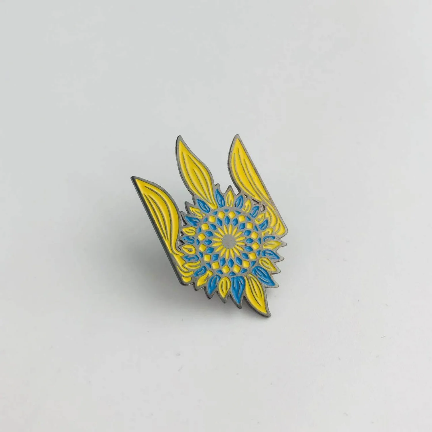 Значок герб України Тризуб-соняшник