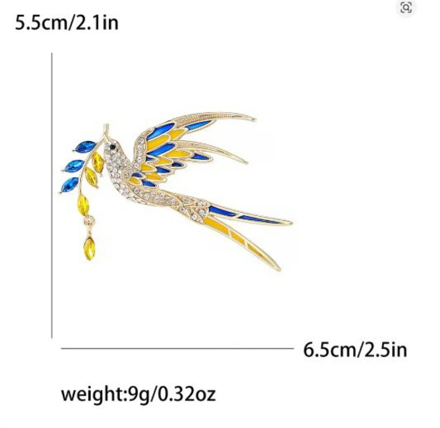 Значок Птах миру з колоском