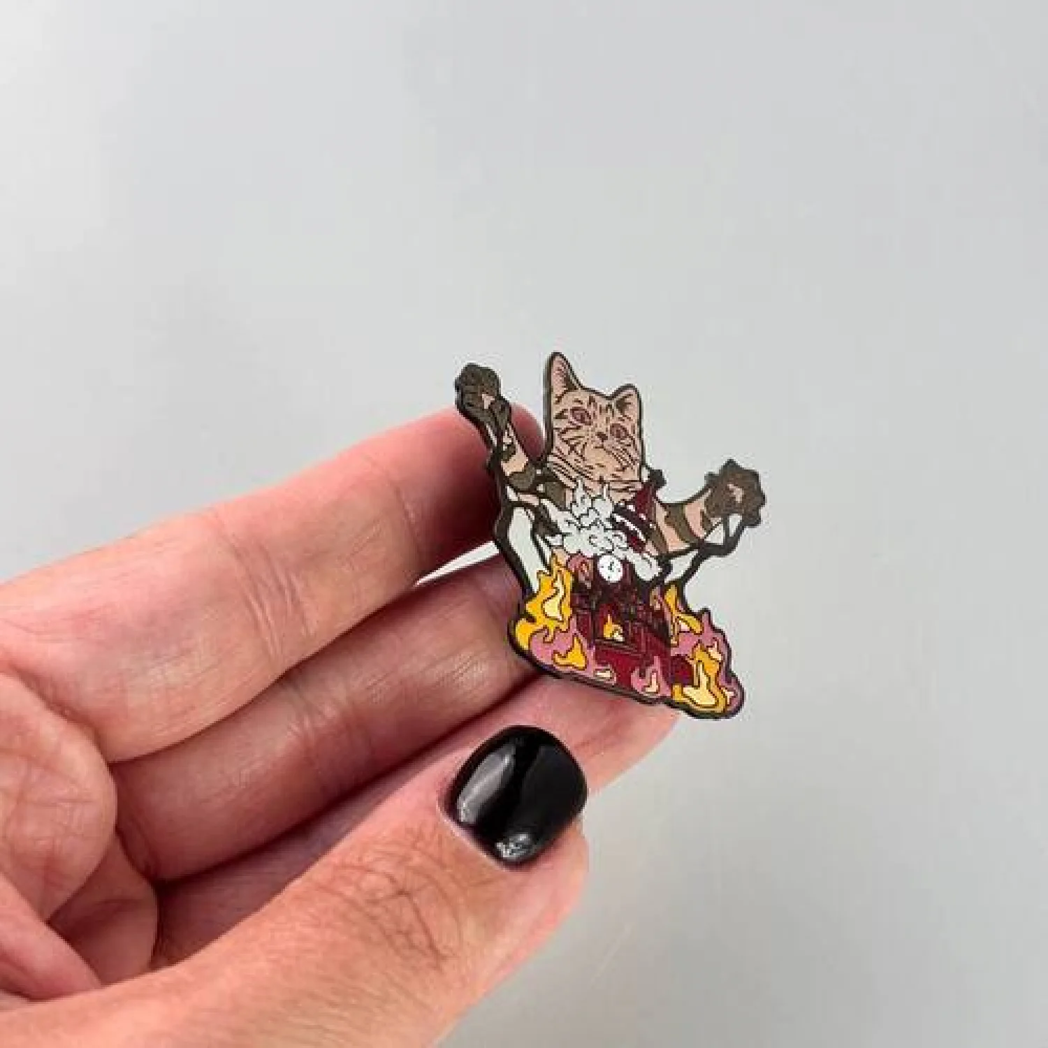 Значок Кот ебашит москву