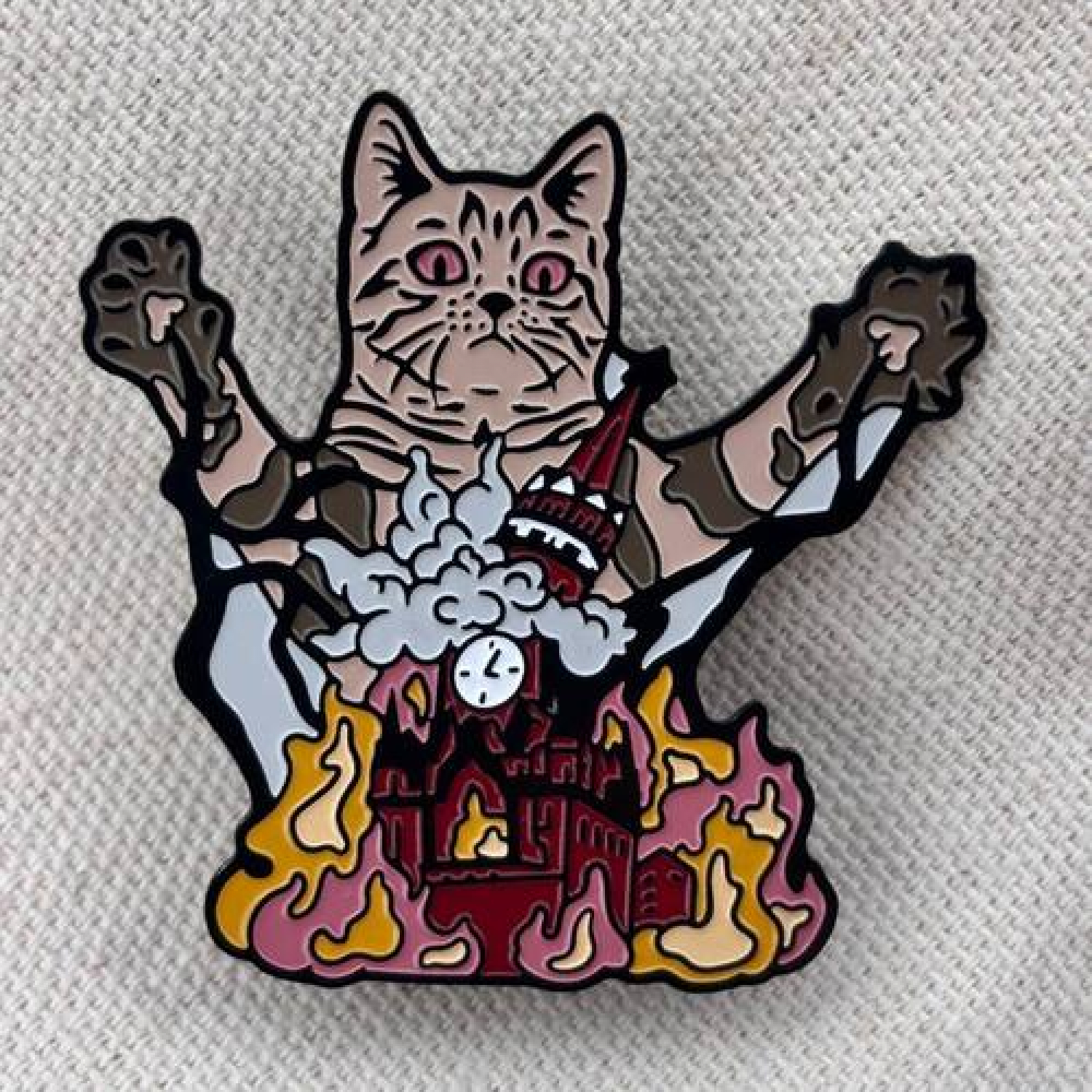 Значок Кот ебашит москву