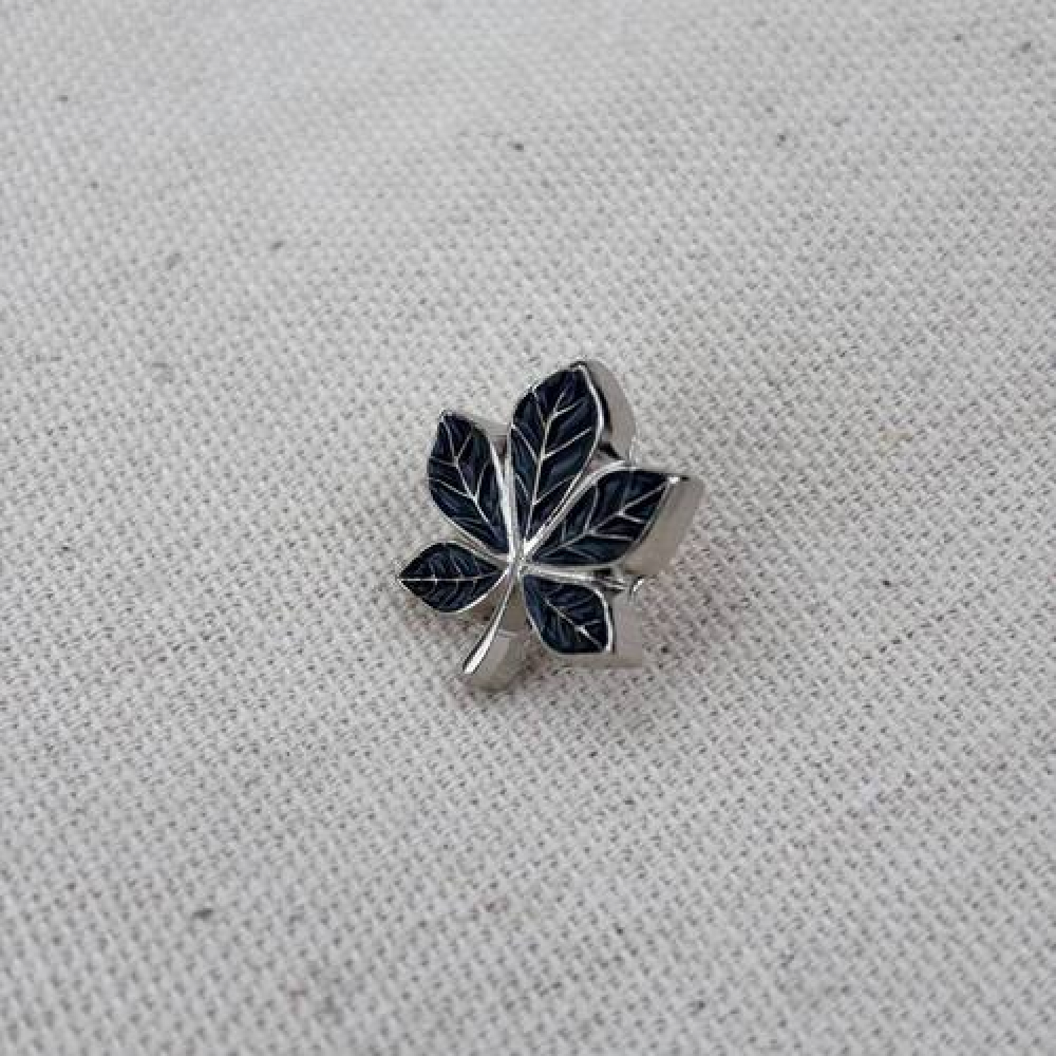 Значок Каштан чорний срібло