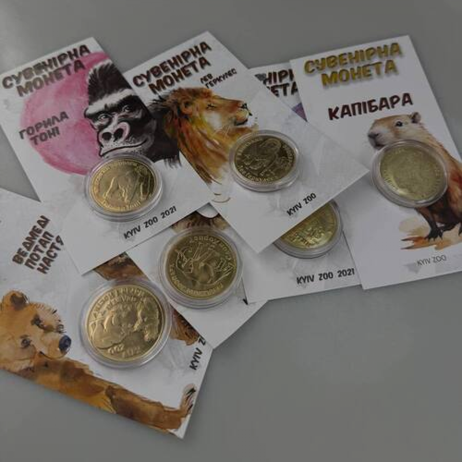 Набор из 6 монет КиевЗОО